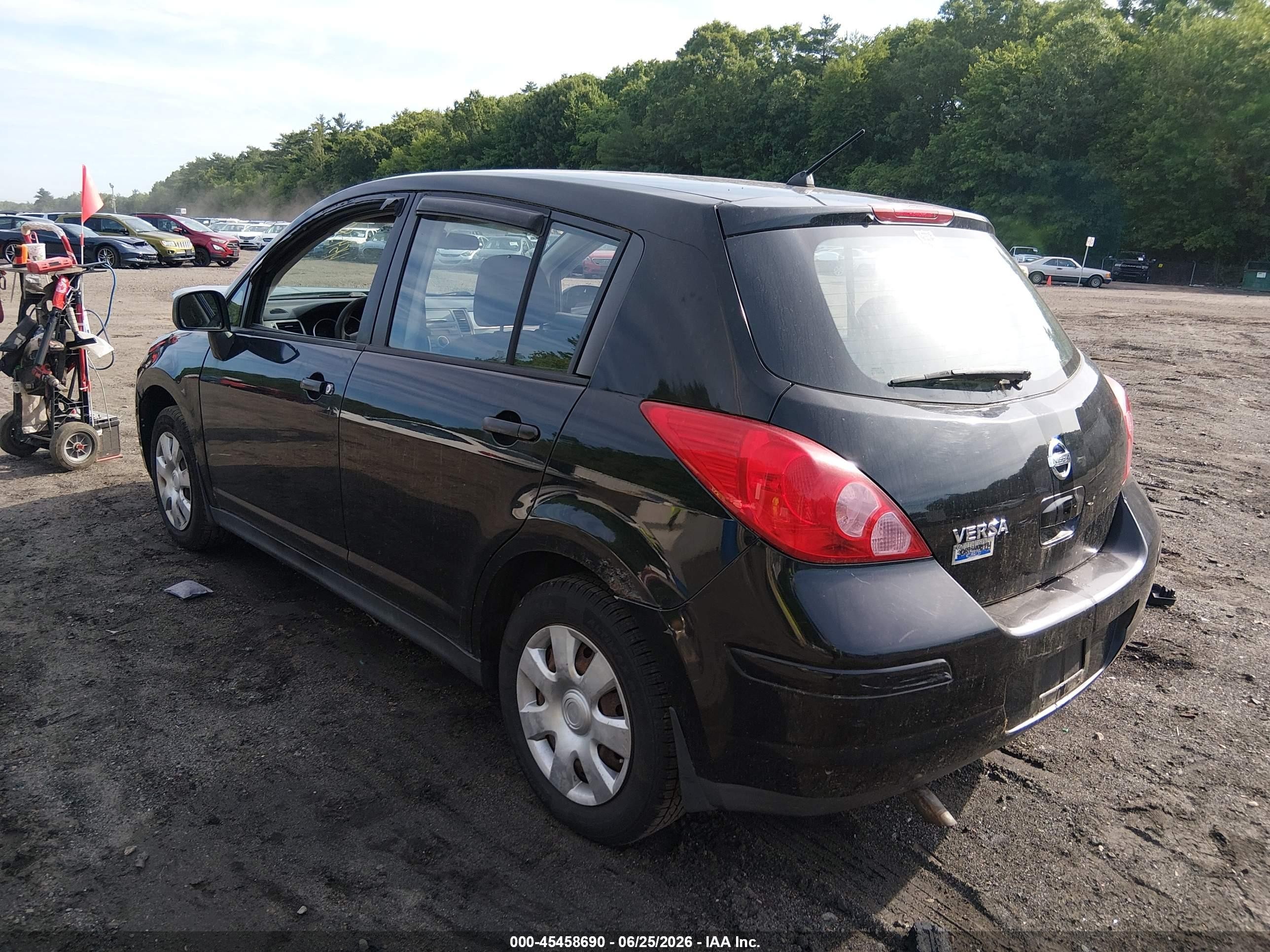 2008 Nissan Versa 1.8 S Black vin: 3N1BC13E88L365024
