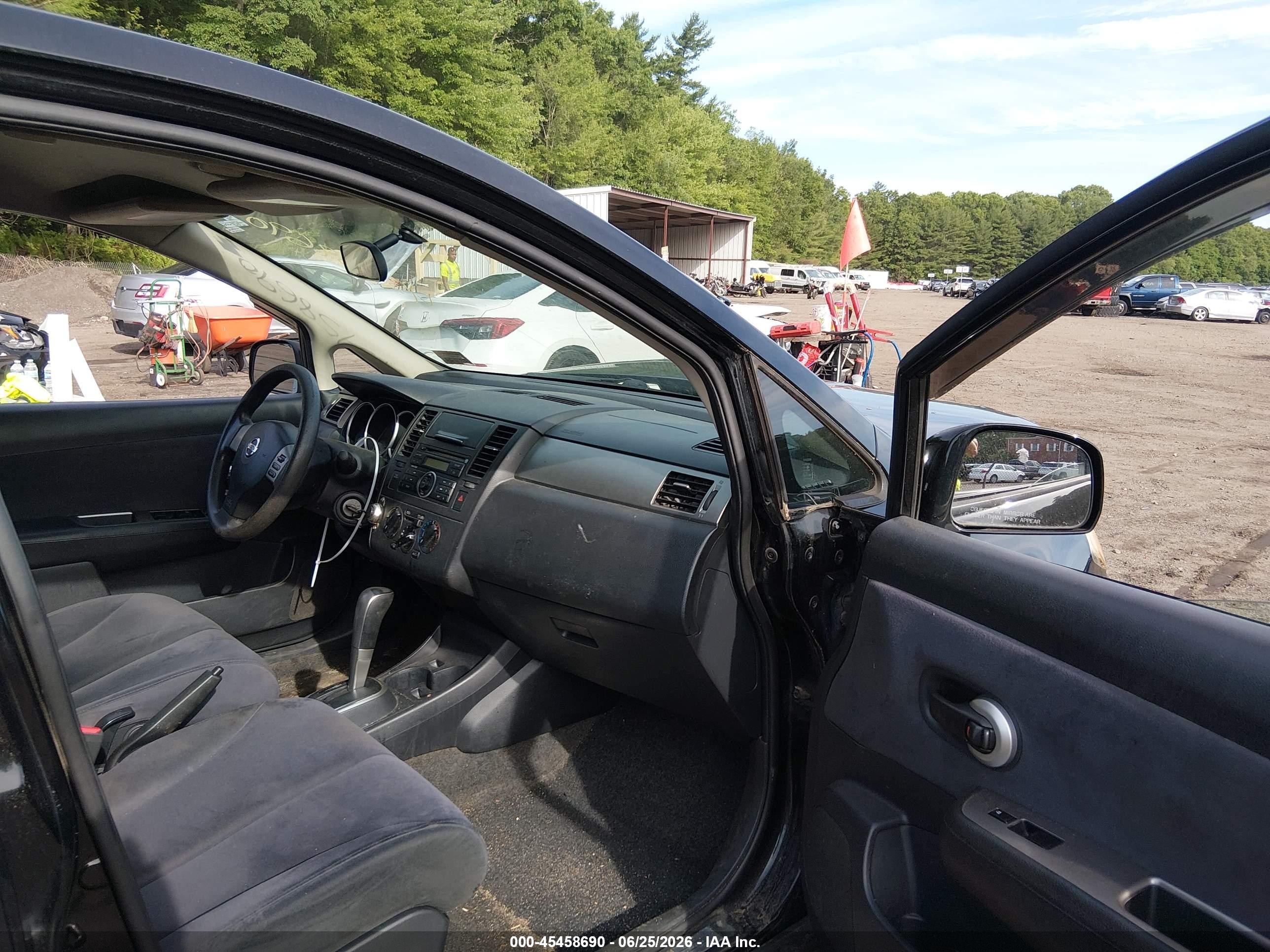 2008 Nissan Versa 1.8 S Black vin: 3N1BC13E88L365024