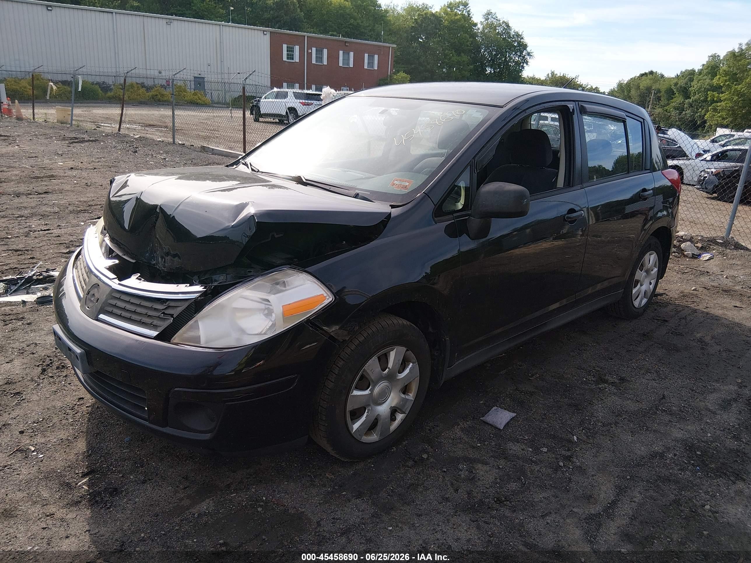 2008 Nissan Versa 1.8 S Black vin: 3N1BC13E88L365024