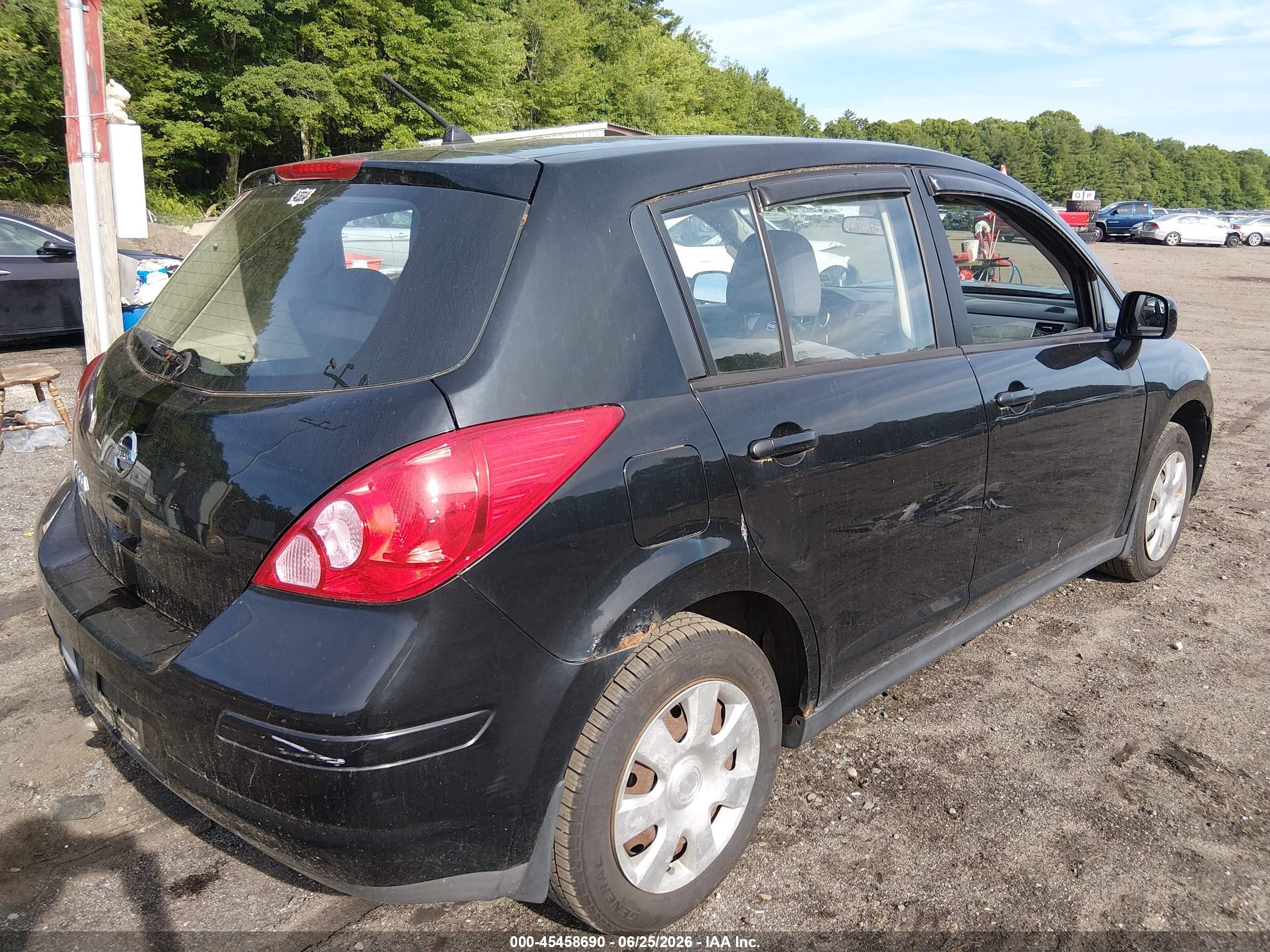 2008 Nissan Versa 1.8 S Black vin: 3N1BC13E88L365024