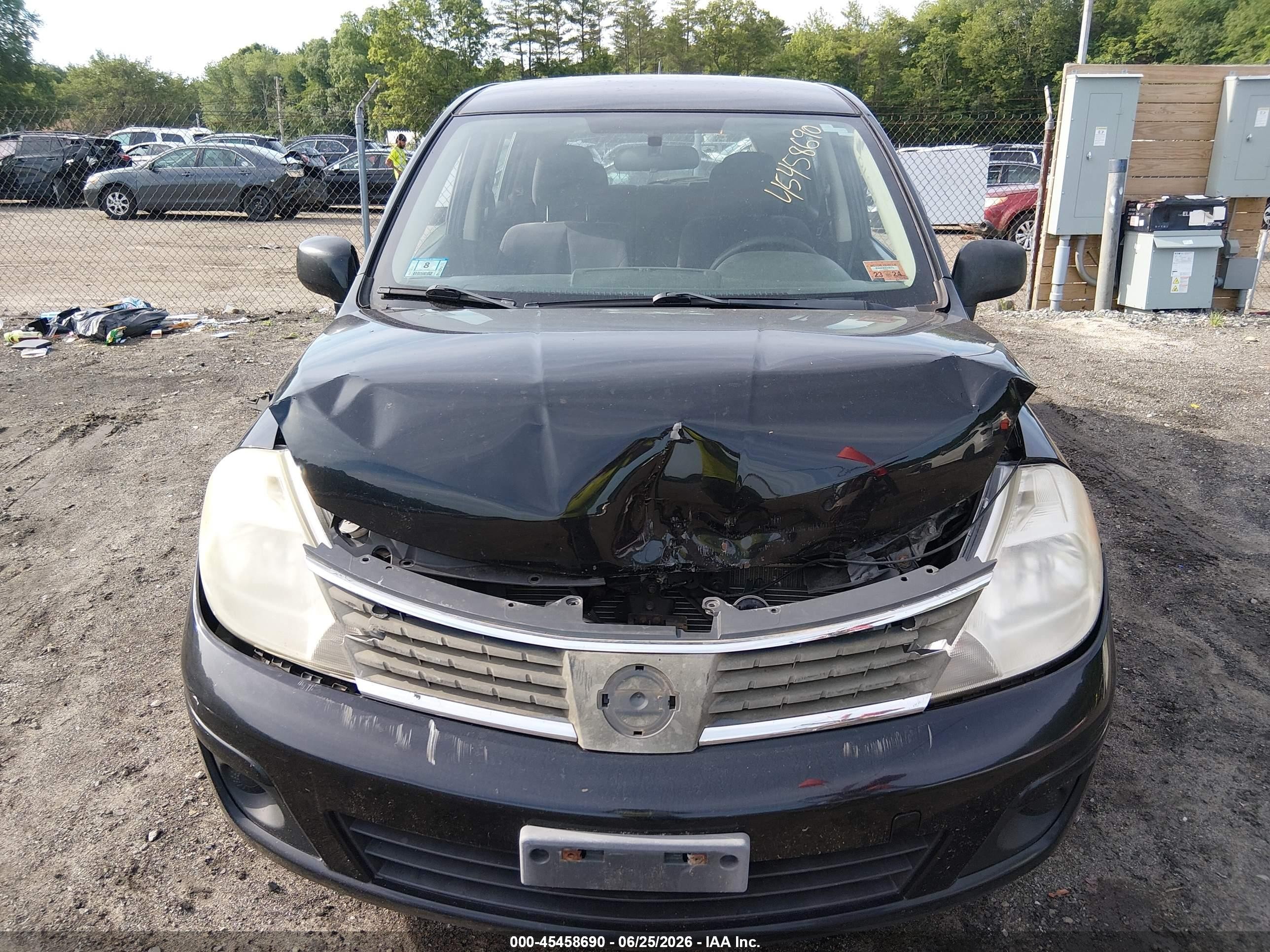 2008 Nissan Versa 1.8 S Black vin: 3N1BC13E88L365024