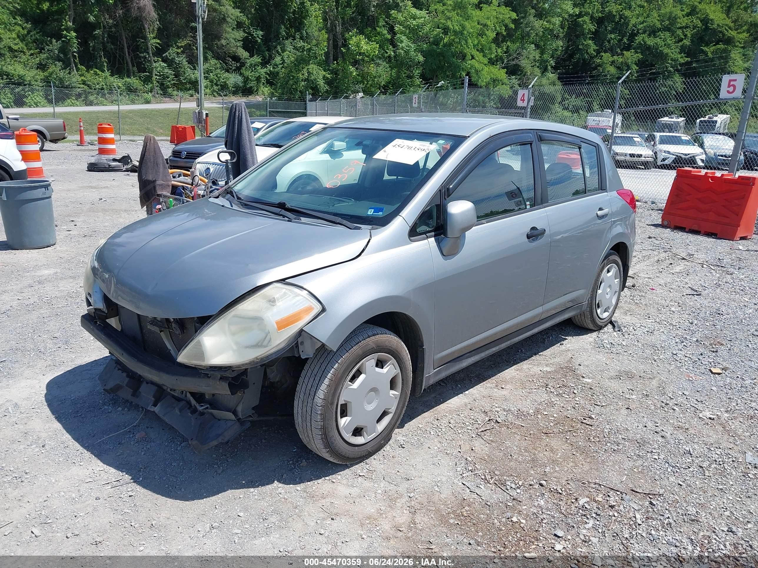 2008 Nissan Versa 1.8 S Gray vin: 3N1BC13E88L377495