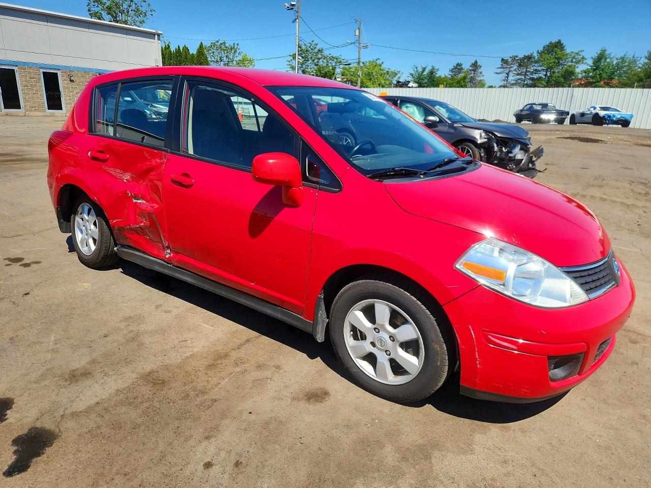 2008 Nissan Versa 1.8 S Red vin: 3N1BC13E88L440756