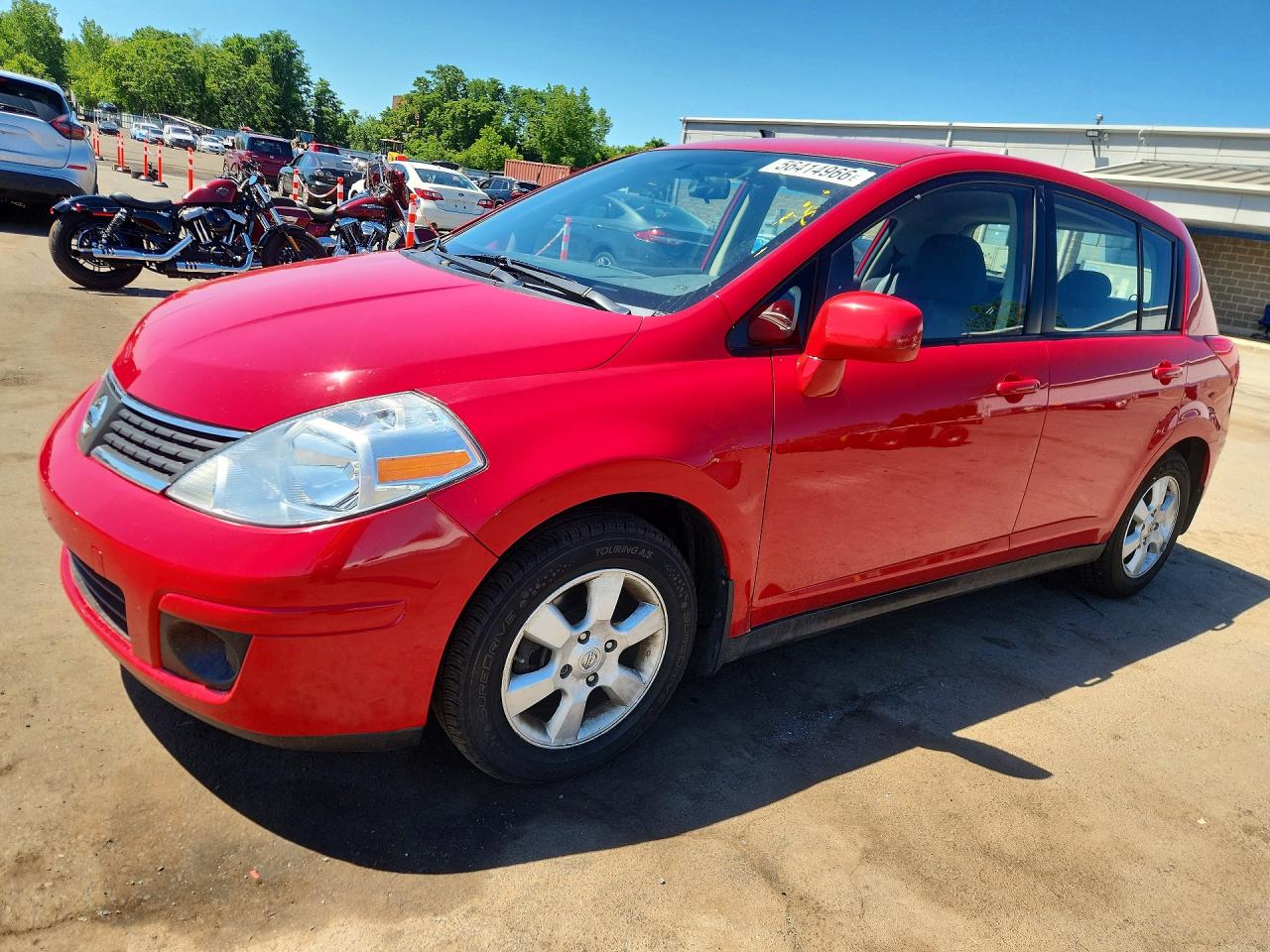 2008 Nissan Versa 1.8 S Red vin: 3N1BC13E88L440756