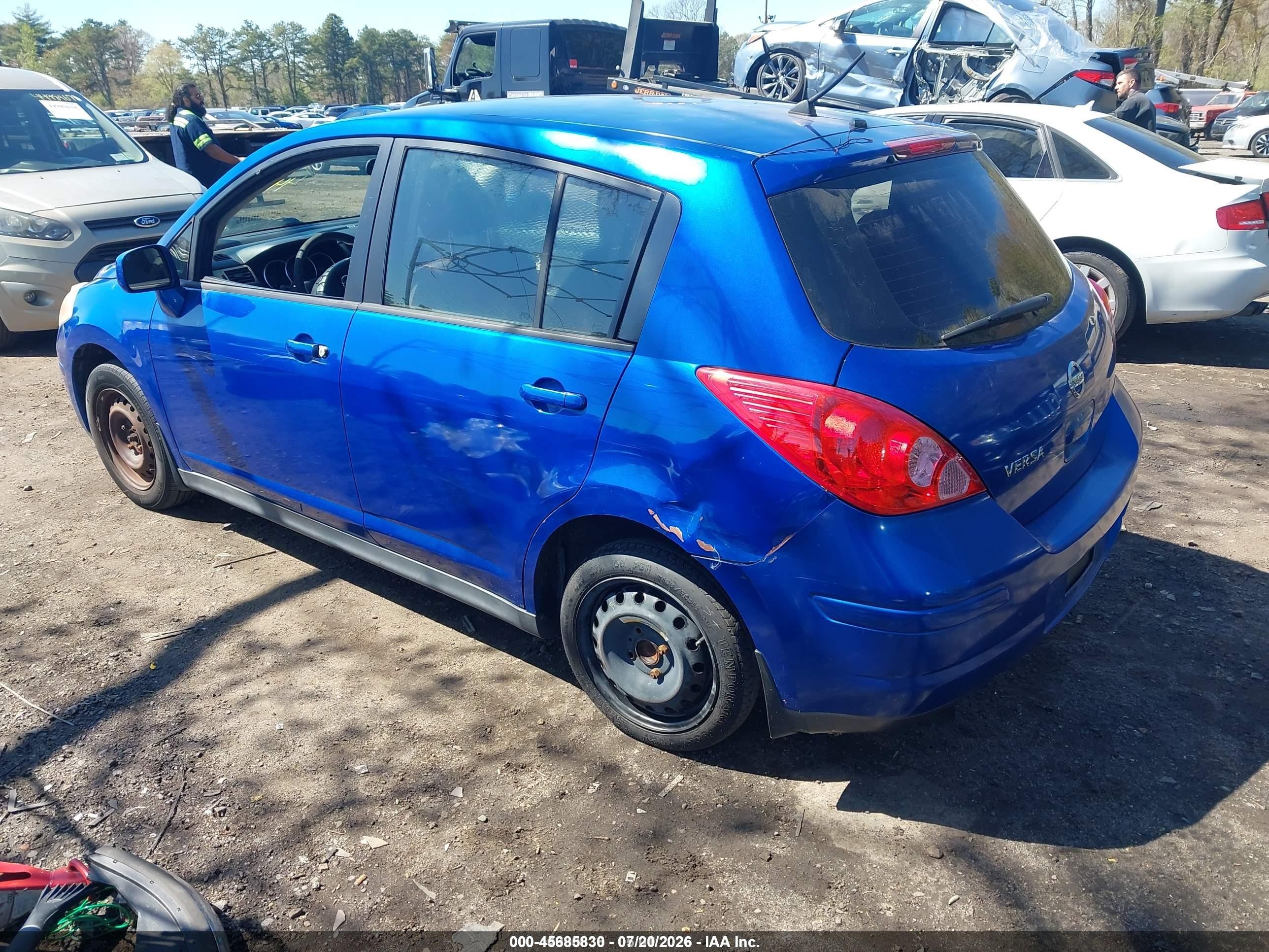 2009 Nissan Versa 1.8s Blue vin: 3N1BC13E89L392693
