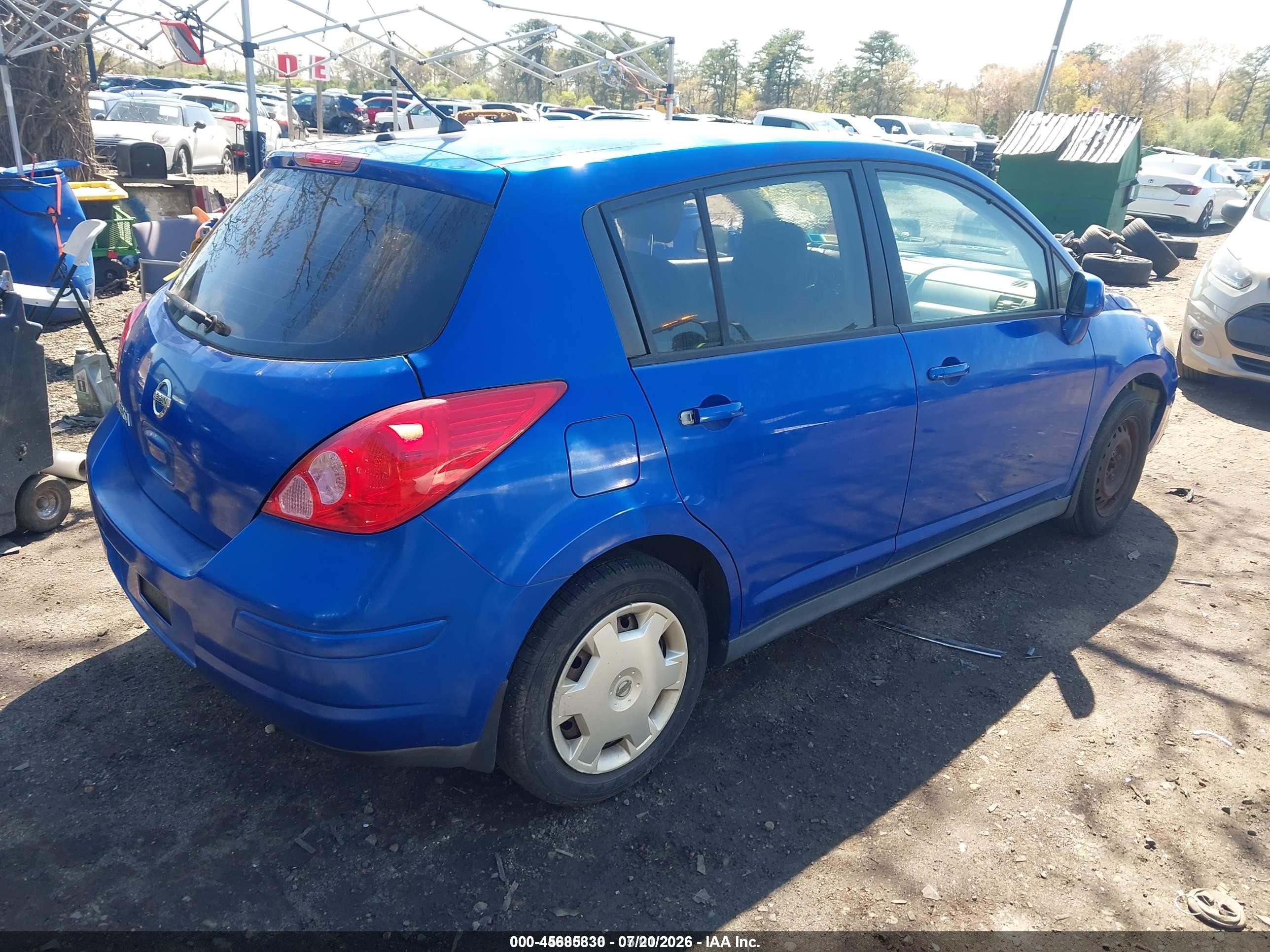 2009 Nissan Versa 1.8s Blue vin: 3N1BC13E89L392693