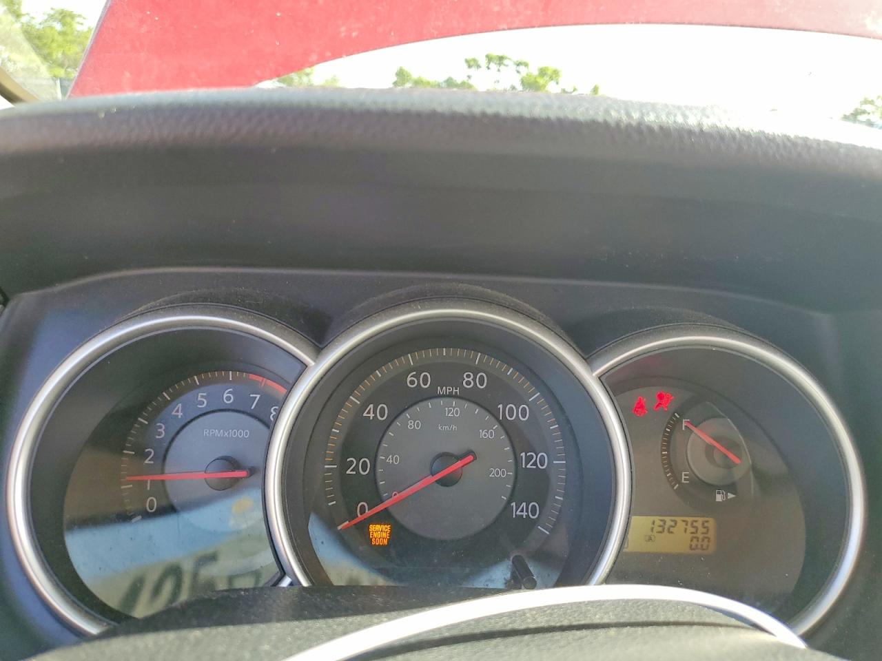 2007 Nissan Versa 1.8 S Red vin: 3N1BC13E97L351227