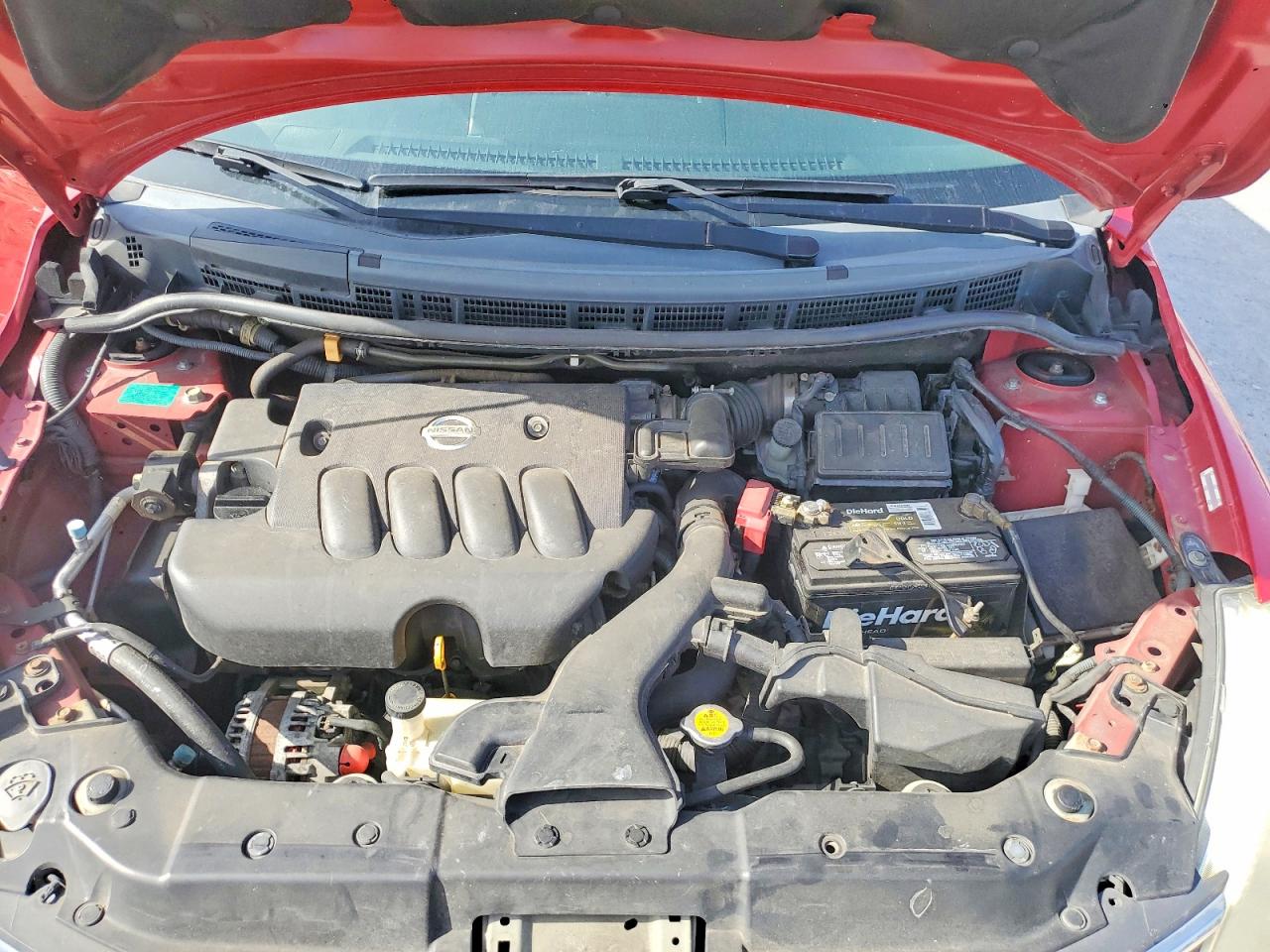 2007 Nissan Versa 1.8 S Red vin: 3N1BC13E97L351227