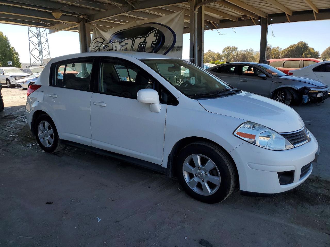 2007 Nissan Versa 1.8 S White vin: 3N1BC13E97L360073
