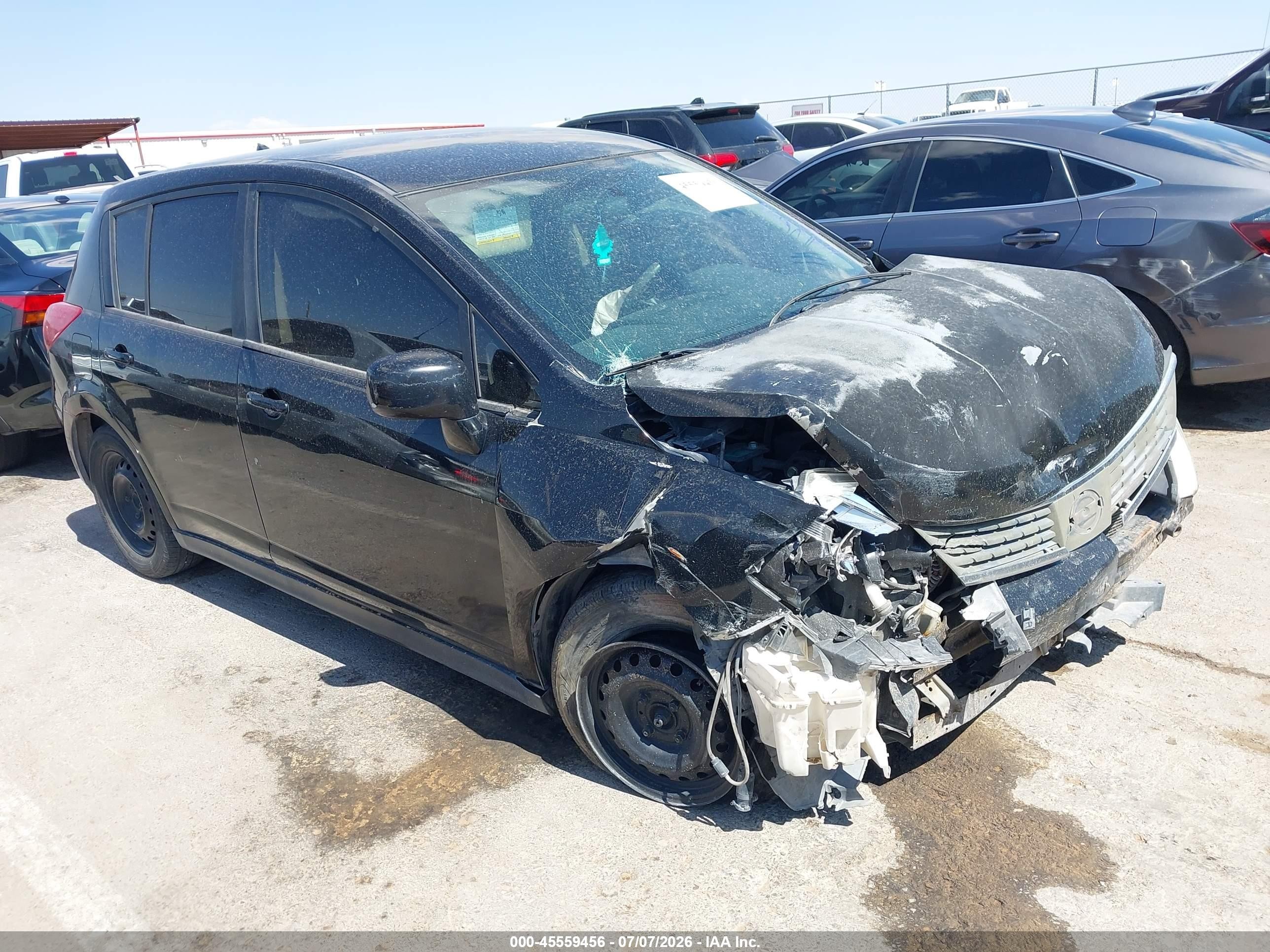 2007 Nissan Versa 1.8s Black vin: 3N1BC13E97L393073