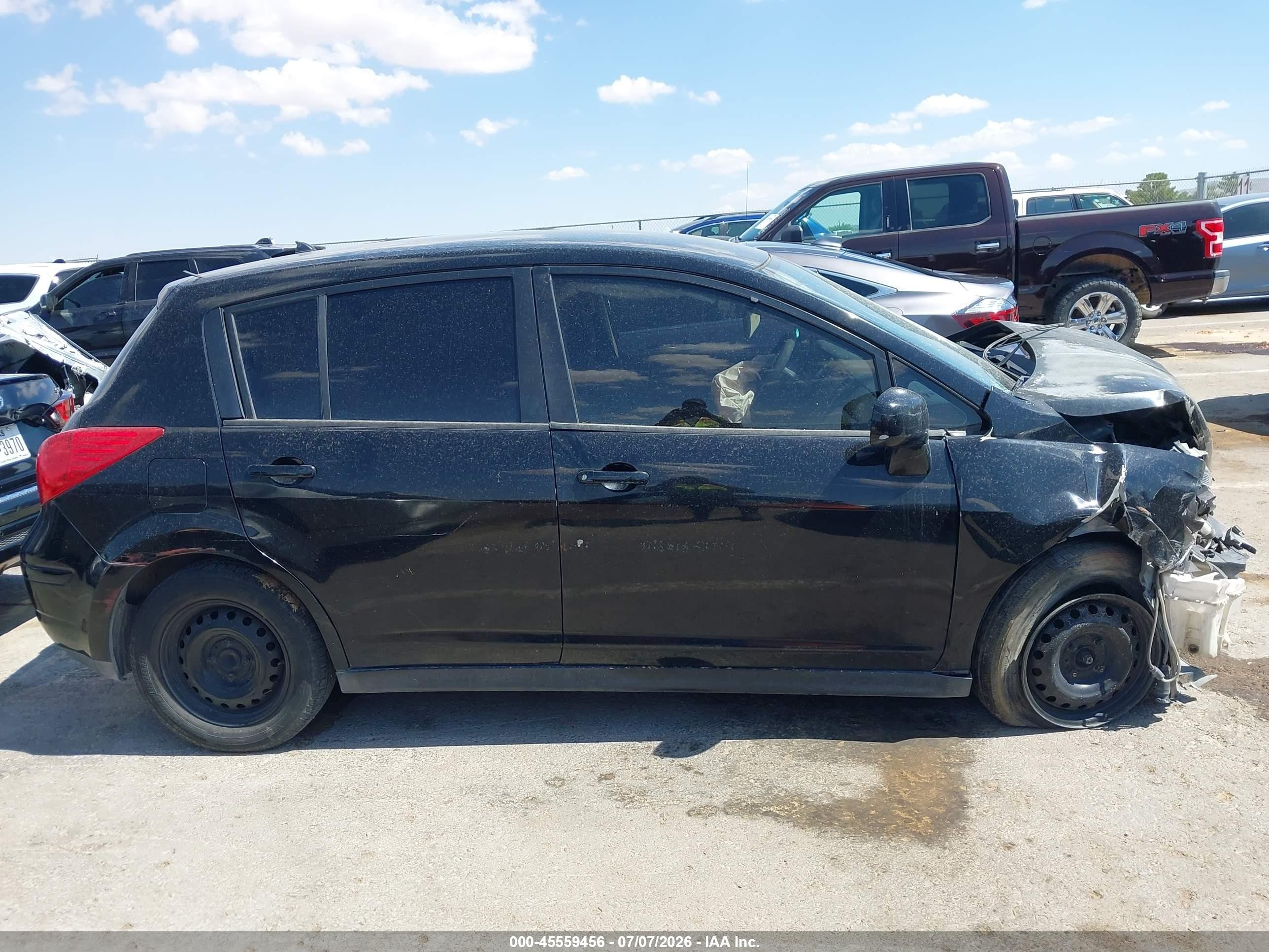 2007 Nissan Versa 1.8s Black vin: 3N1BC13E97L393073