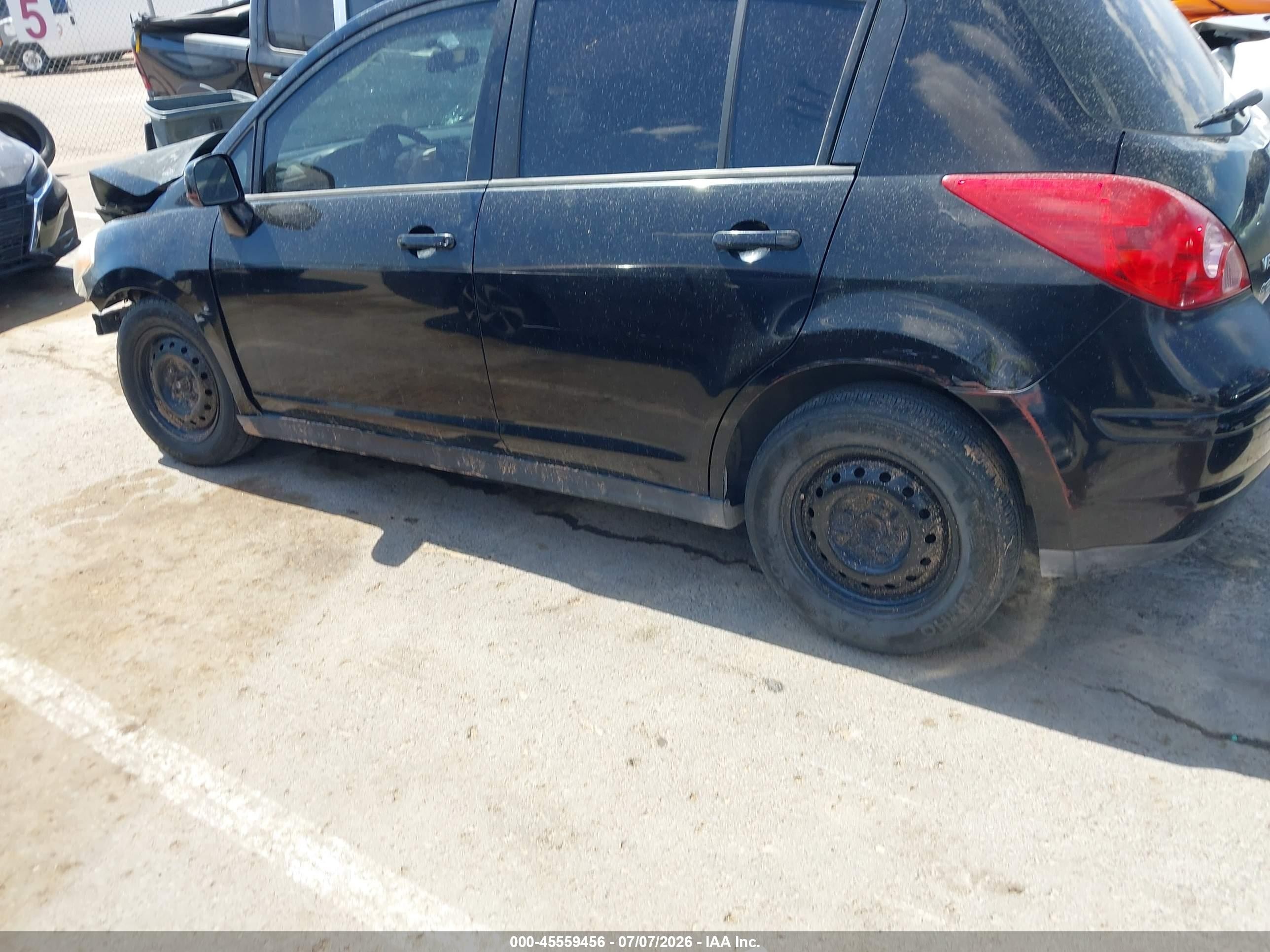 2007 Nissan Versa 1.8s Black vin: 3N1BC13E97L393073