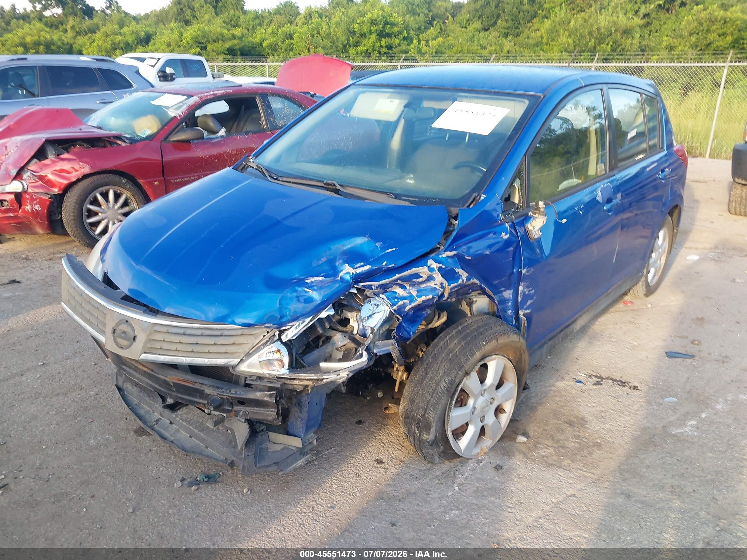 2008 Nissan Versa 1.8 Sl Blue vin: 3N1BC13E98L372189