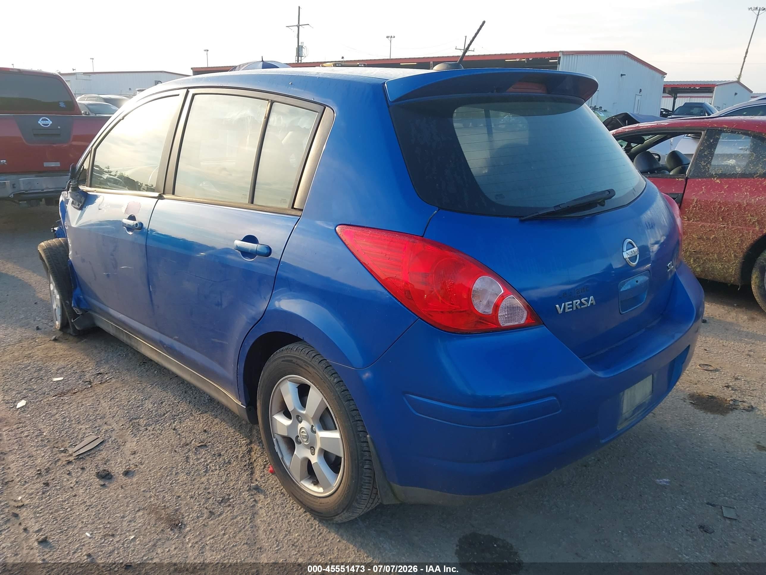 2008 Nissan Versa 1.8 Sl Blue vin: 3N1BC13E98L372189
