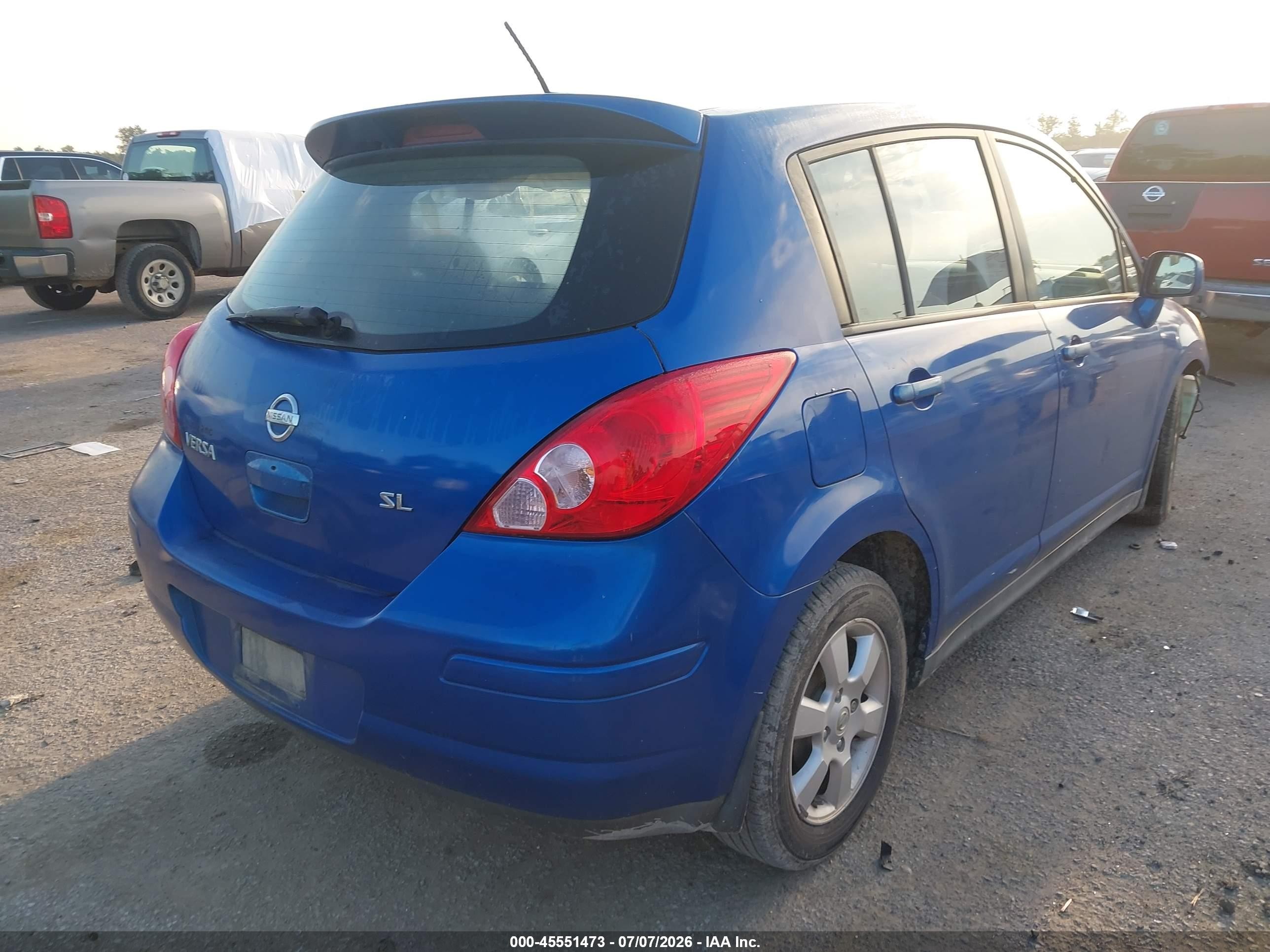 2008 Nissan Versa 1.8 Sl Blue vin: 3N1BC13E98L372189