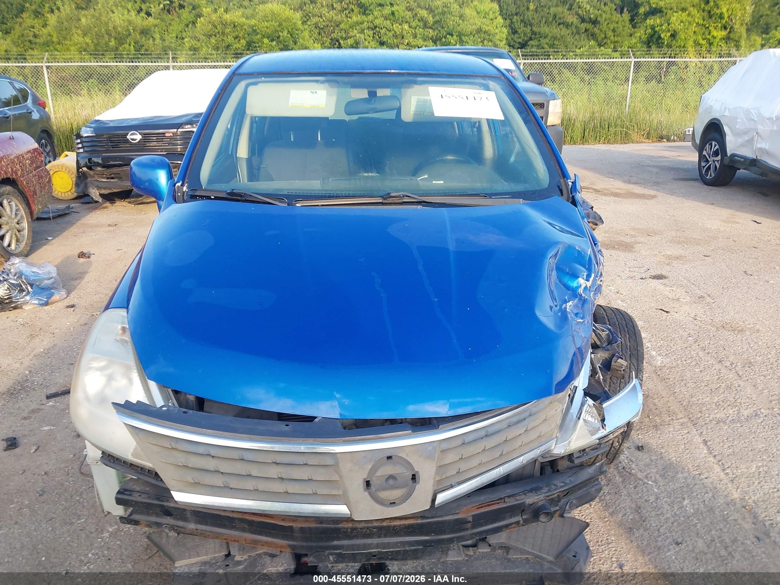 2008 Nissan Versa 1.8 Sl Blue vin: 3N1BC13E98L372189