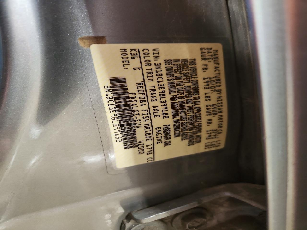 2008 Nissan Versa 1.8 S Gray vin: 3N1BC13E98L399182