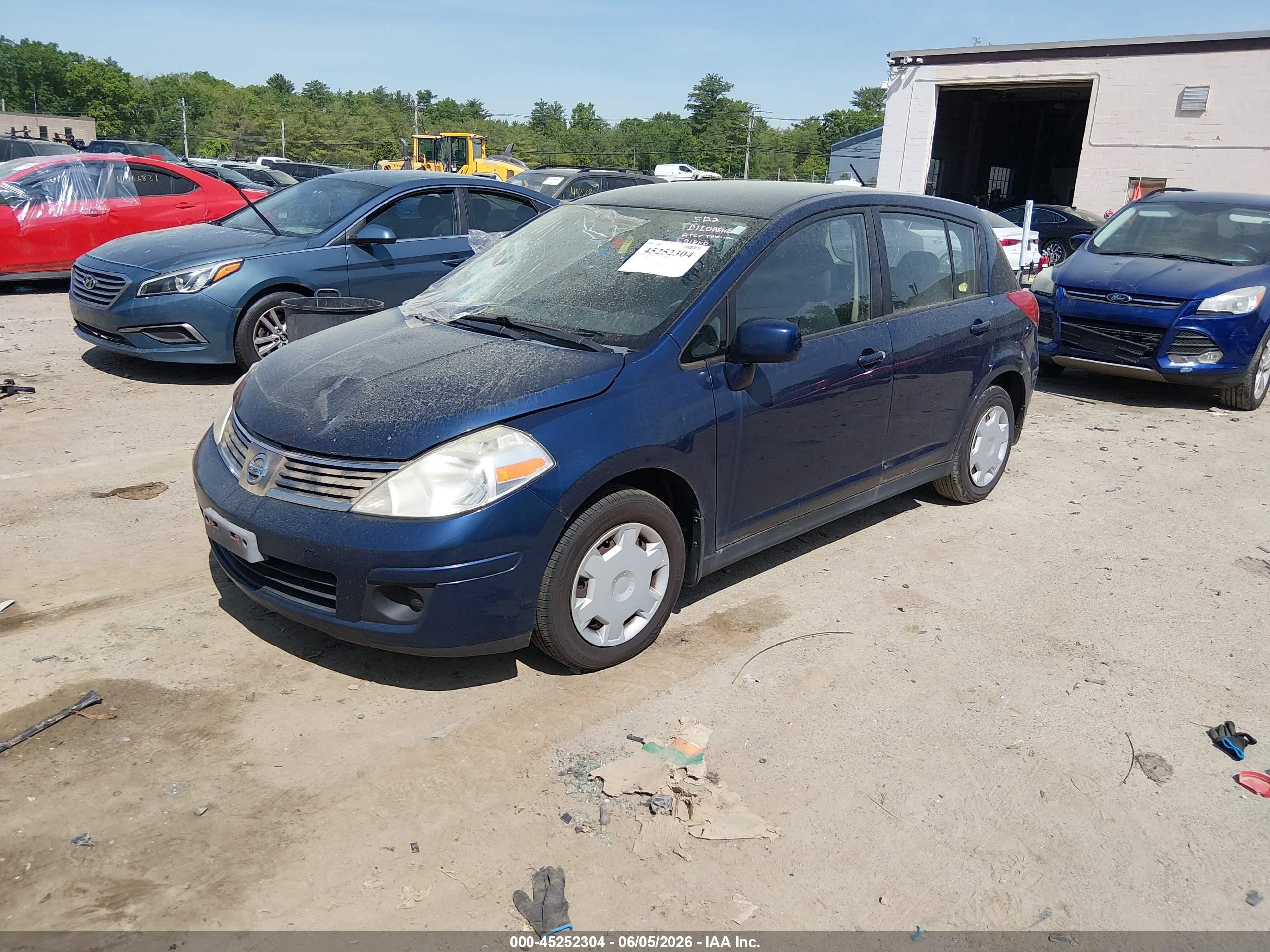 2008 Nissan Versa 1.8s Blue vin: 3N1BC13E98L411153
