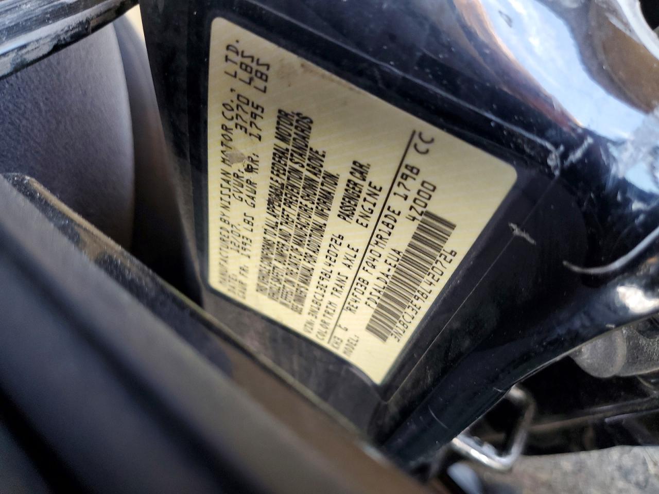 2008 Nissan Versa 1.8 S Black vin: 3N1BC13E98L420726