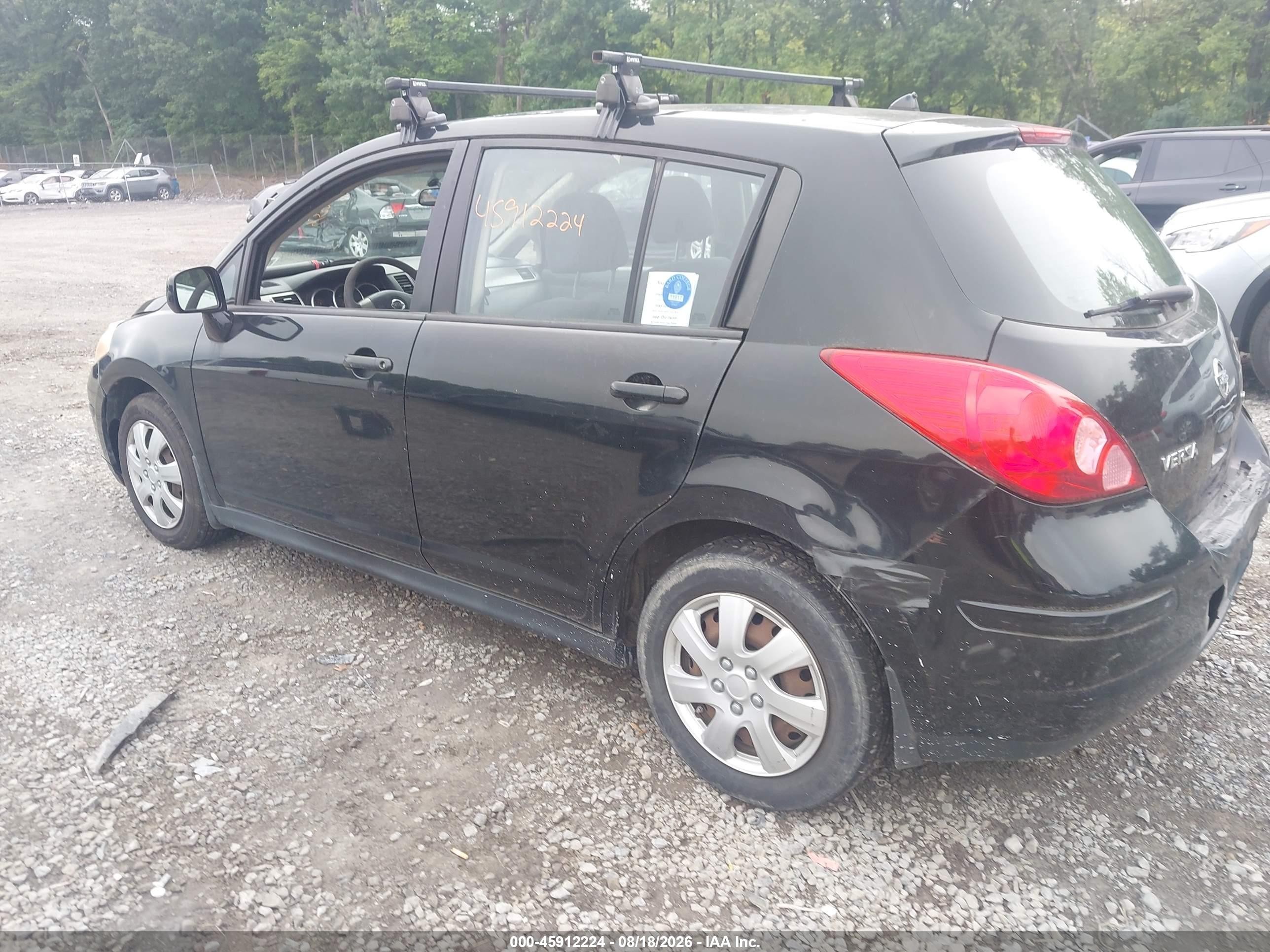 2007 Nissan Versa 1.8s Черный vin: 3N1BC13EX7L432849