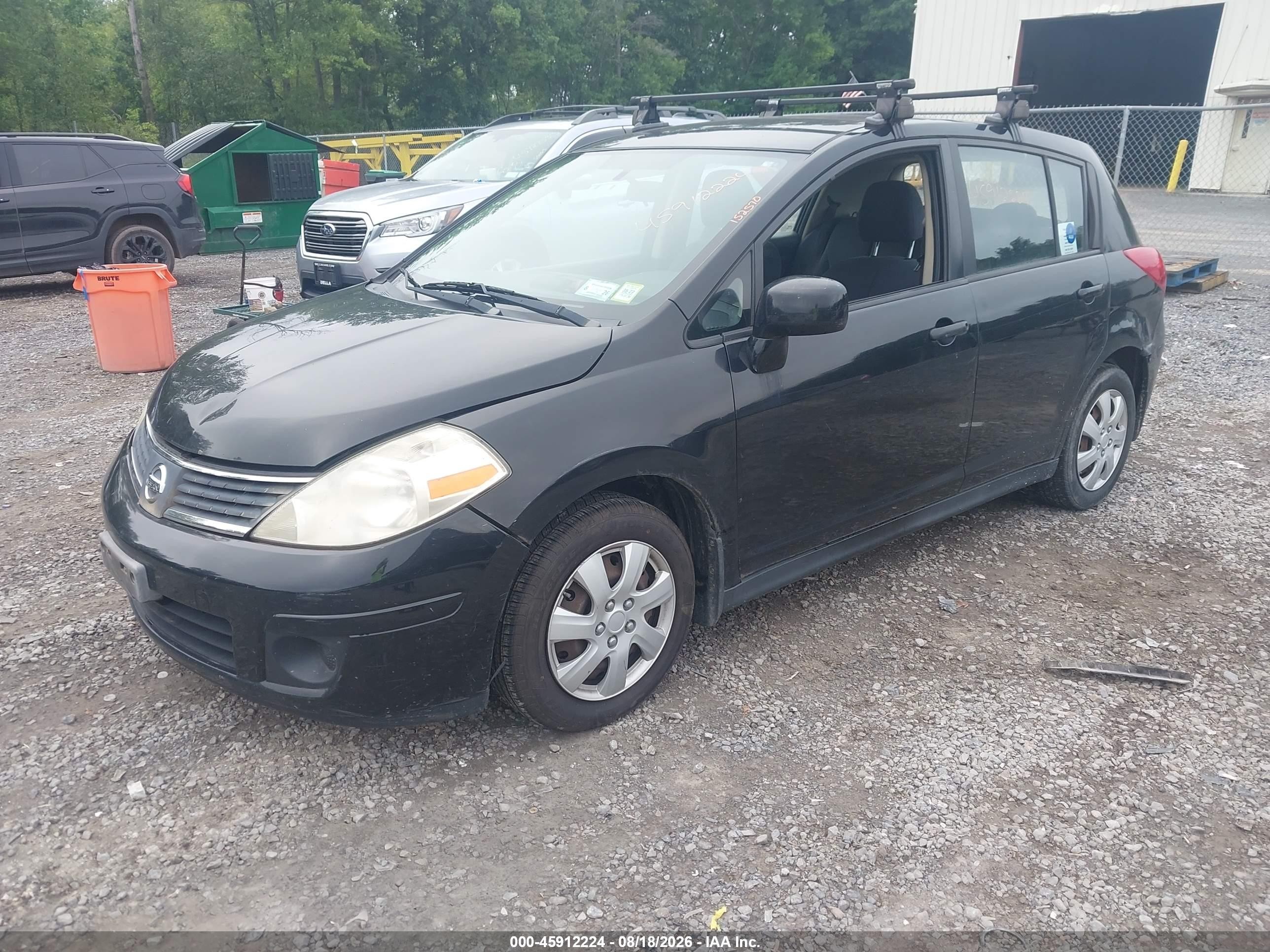 2007 Nissan Versa 1.8s Черный vin: 3N1BC13EX7L432849