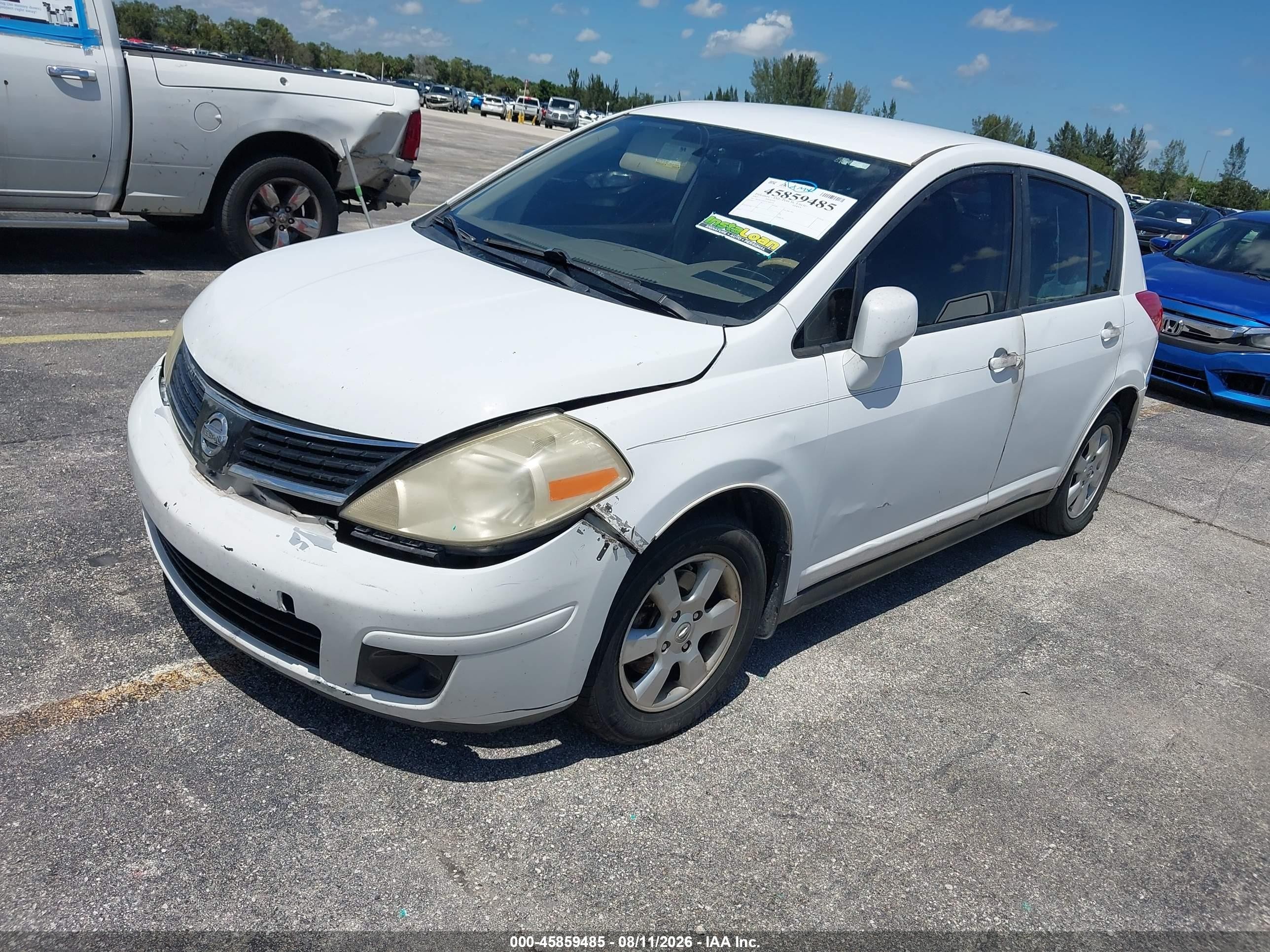 2007 Nissan Versa 1.8sl White vin: 3N1BC13EX7L440319