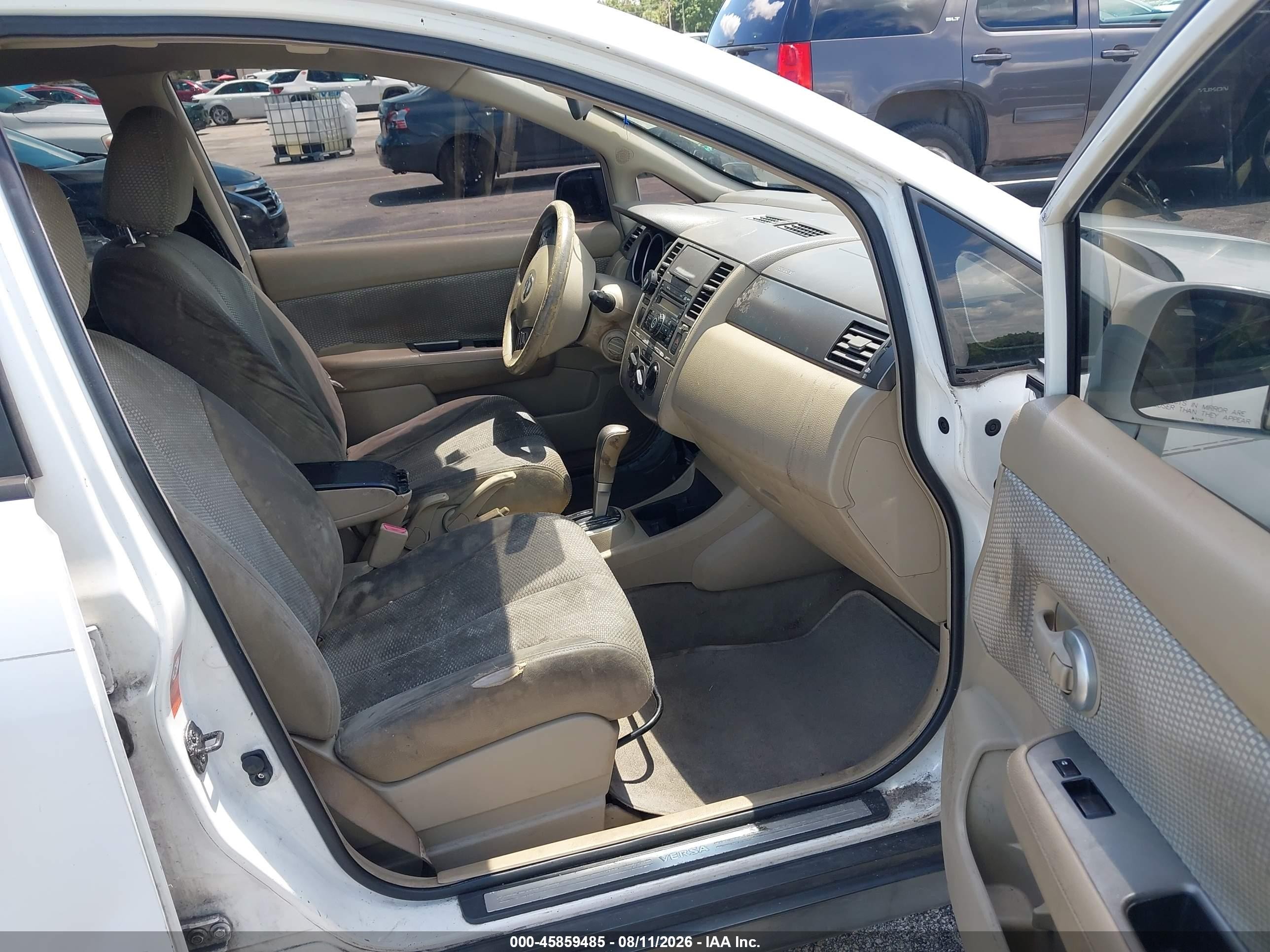 2007 Nissan Versa 1.8sl White vin: 3N1BC13EX7L440319