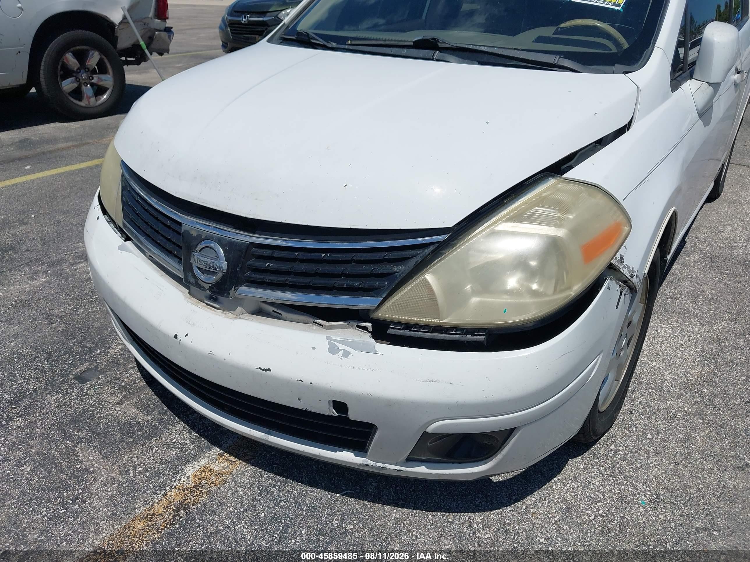 2007 Nissan Versa 1.8sl White vin: 3N1BC13EX7L440319
