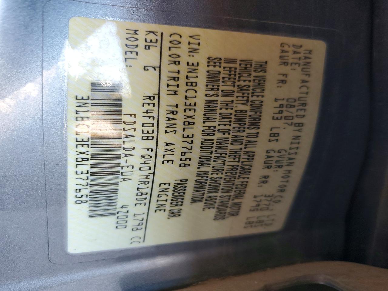 2008 Nissan Versa 1.8 S Gray vin: 3N1BC13EX8L377658