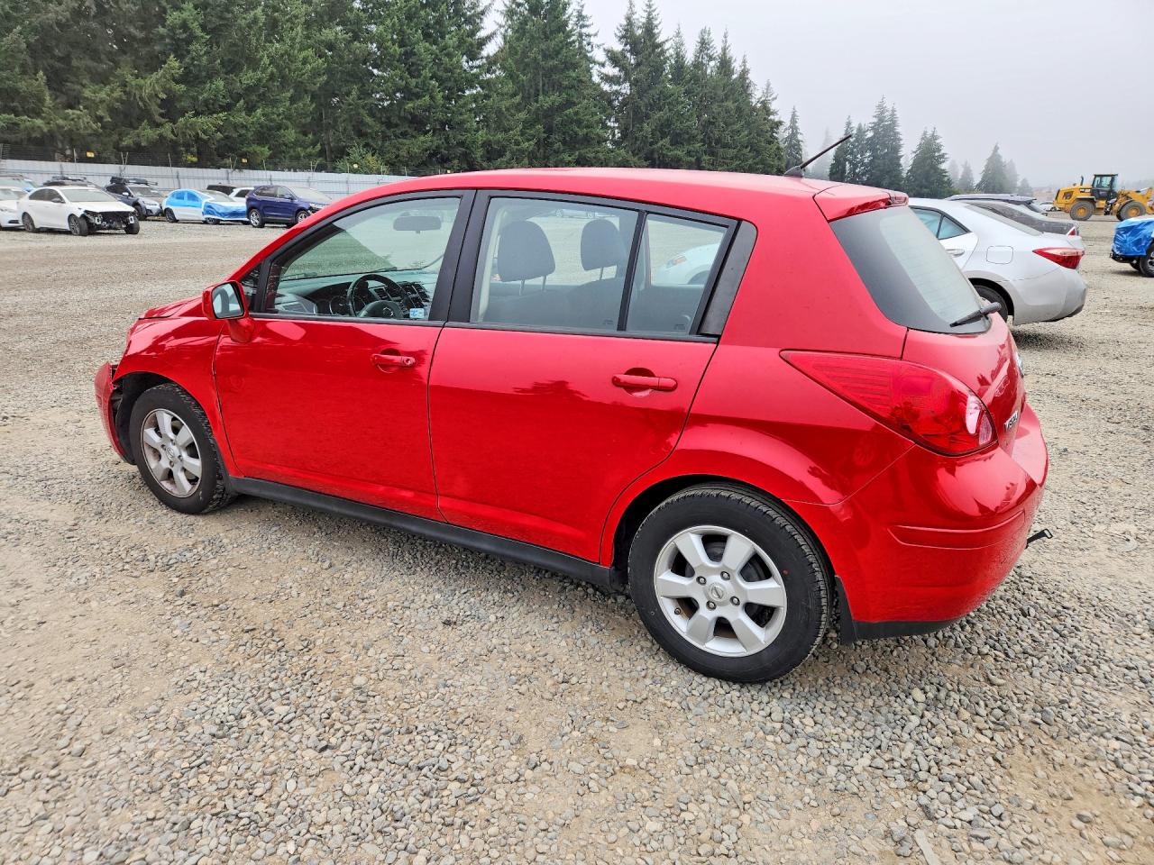 2008 Nissan Versa 1.8 S Red vin: 3N1BC13EX8L400856