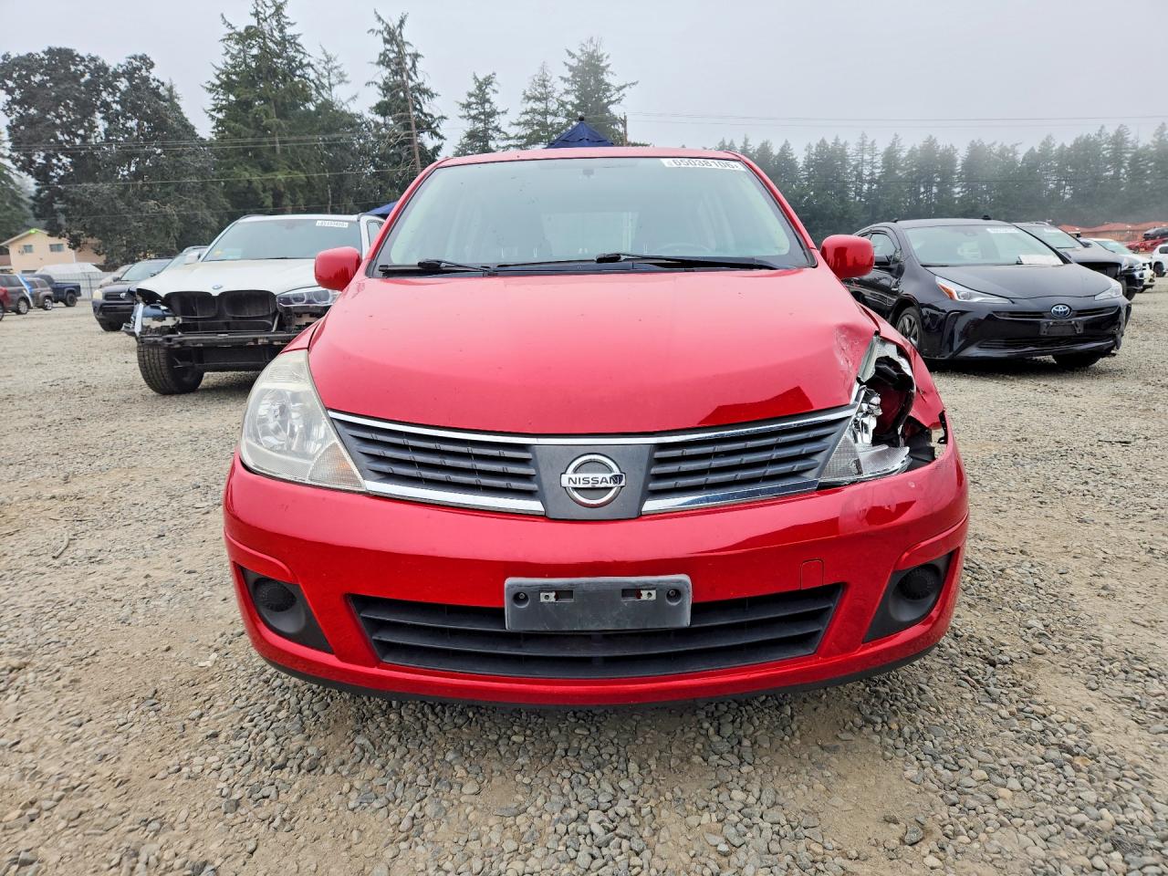 2008 Nissan Versa 1.8 S Red vin: 3N1BC13EX8L400856