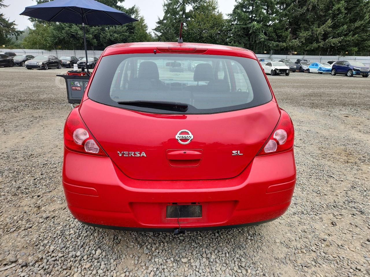 2008 Nissan Versa 1.8 S Red vin: 3N1BC13EX8L400856