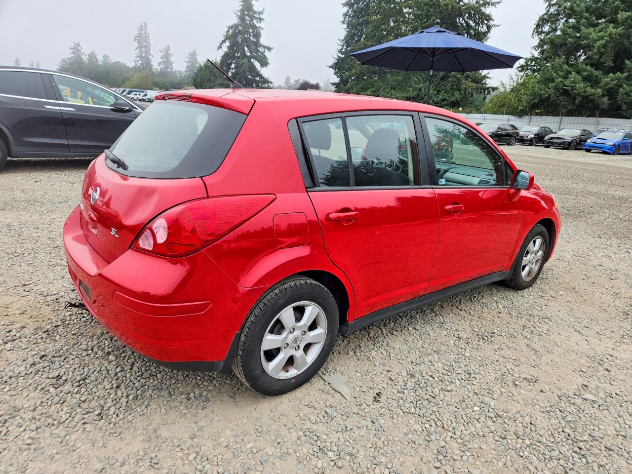 2008 Nissan Versa 1.8 S Red vin: 3N1BC13EX8L400856