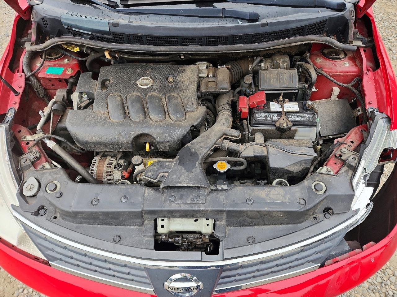 2008 Nissan Versa 1.8 S Red vin: 3N1BC13EX8L400856