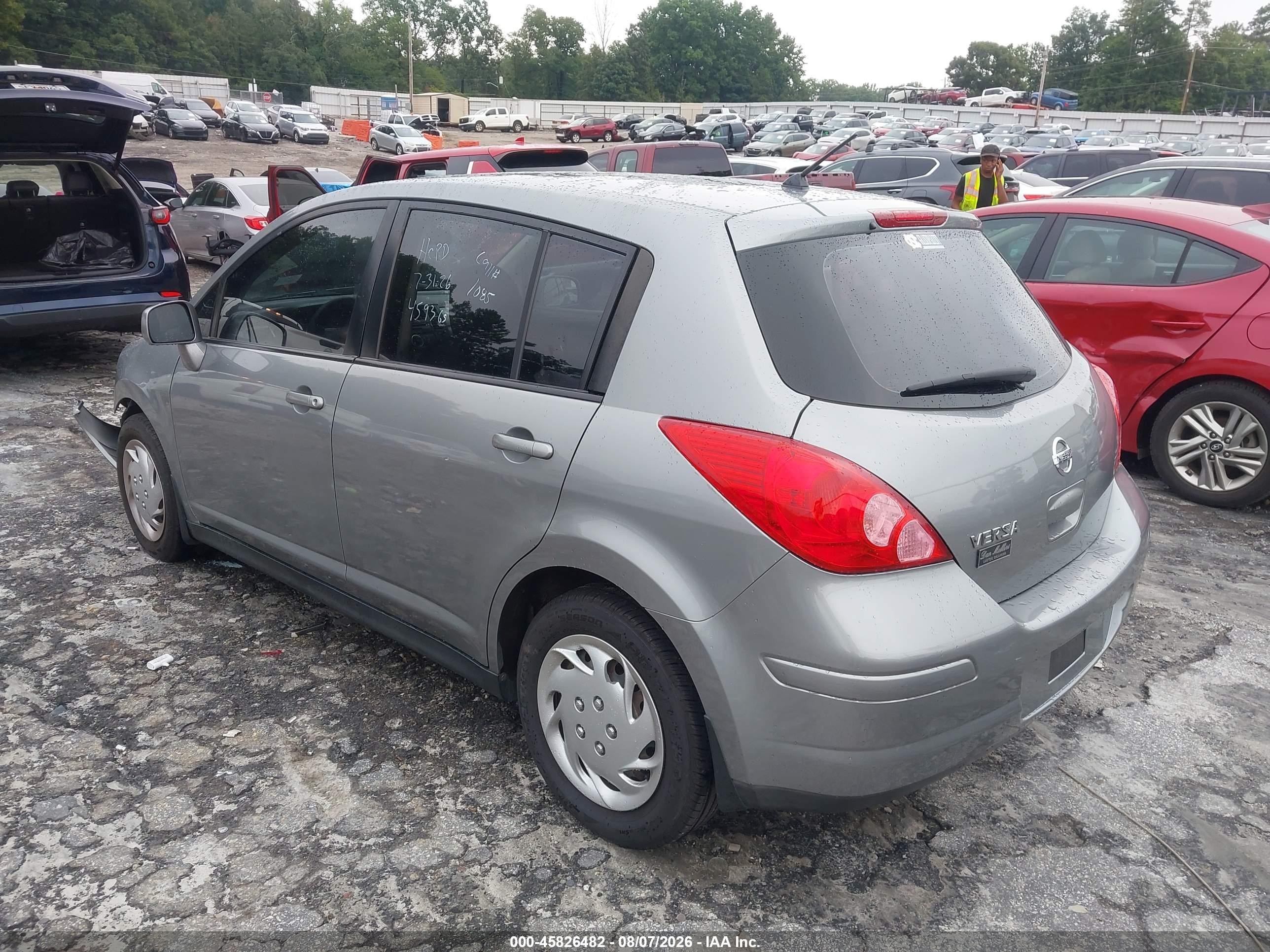 2008 Nissan Versa 1.8 S Серый vin: 3N1BC13EX8L454593