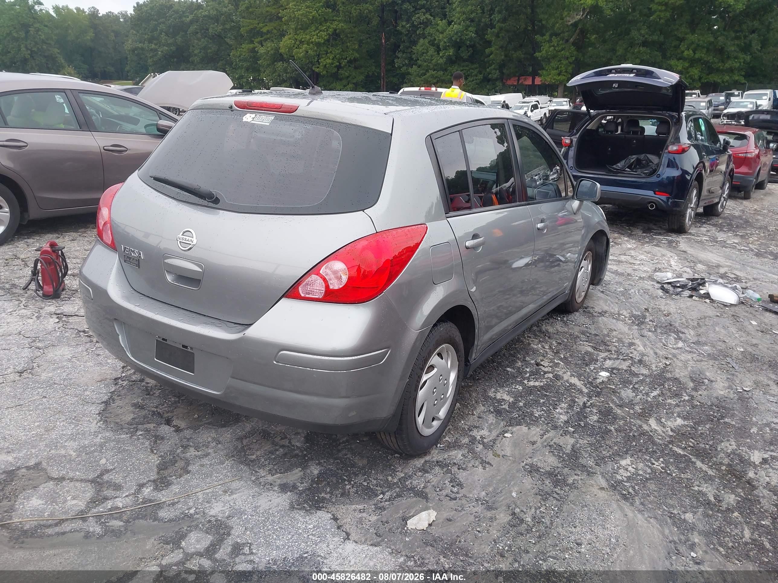 2008 Nissan Versa 1.8 S Серый vin: 3N1BC13EX8L454593