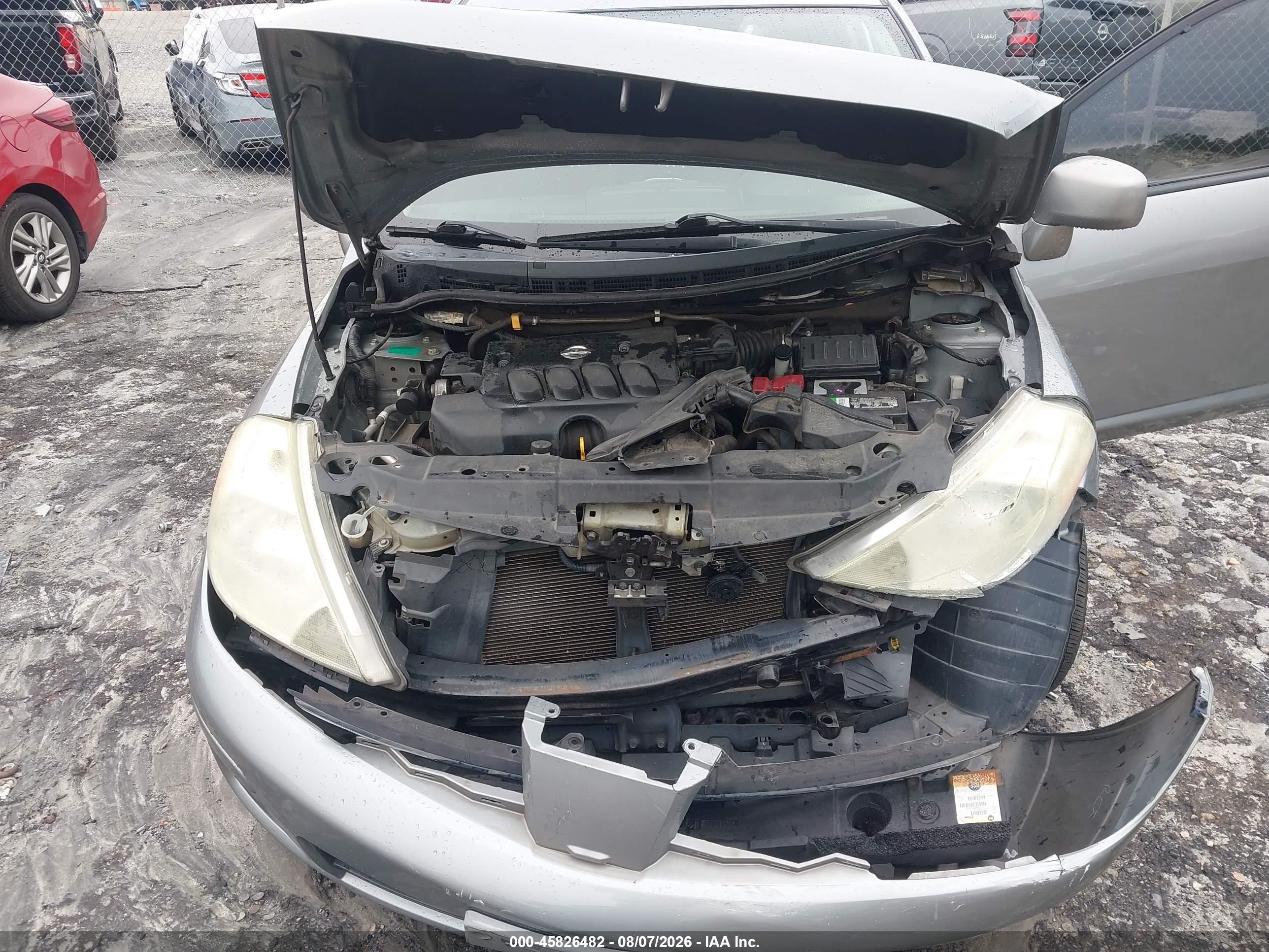 2008 Nissan Versa 1.8 S Серый vin: 3N1BC13EX8L454593