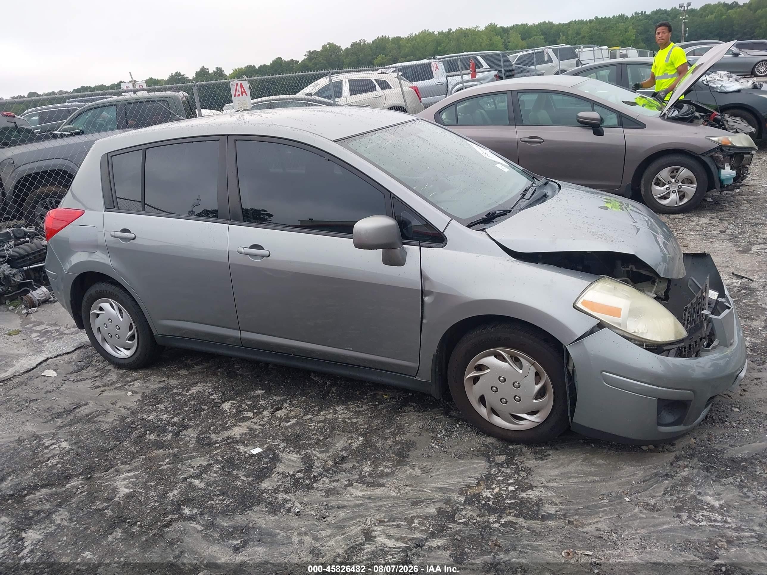 2008 Nissan Versa 1.8 S Серый vin: 3N1BC13EX8L454593