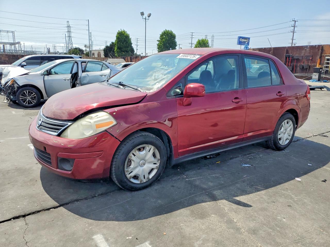2010 Nissan Versa Manual Maroon vin: 3N1BC1AP2AL465971