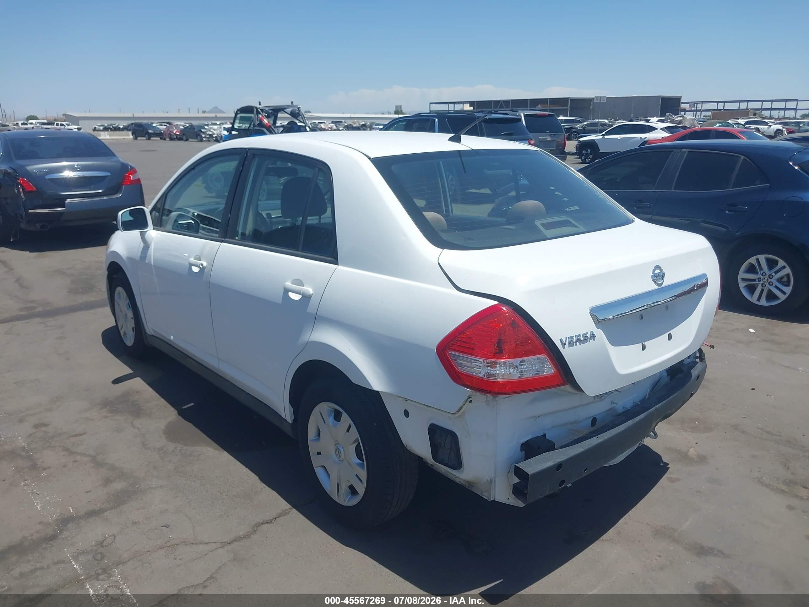 2011 Nissan Versa 1.8s White vin: 3N1BC1AP4BL449630