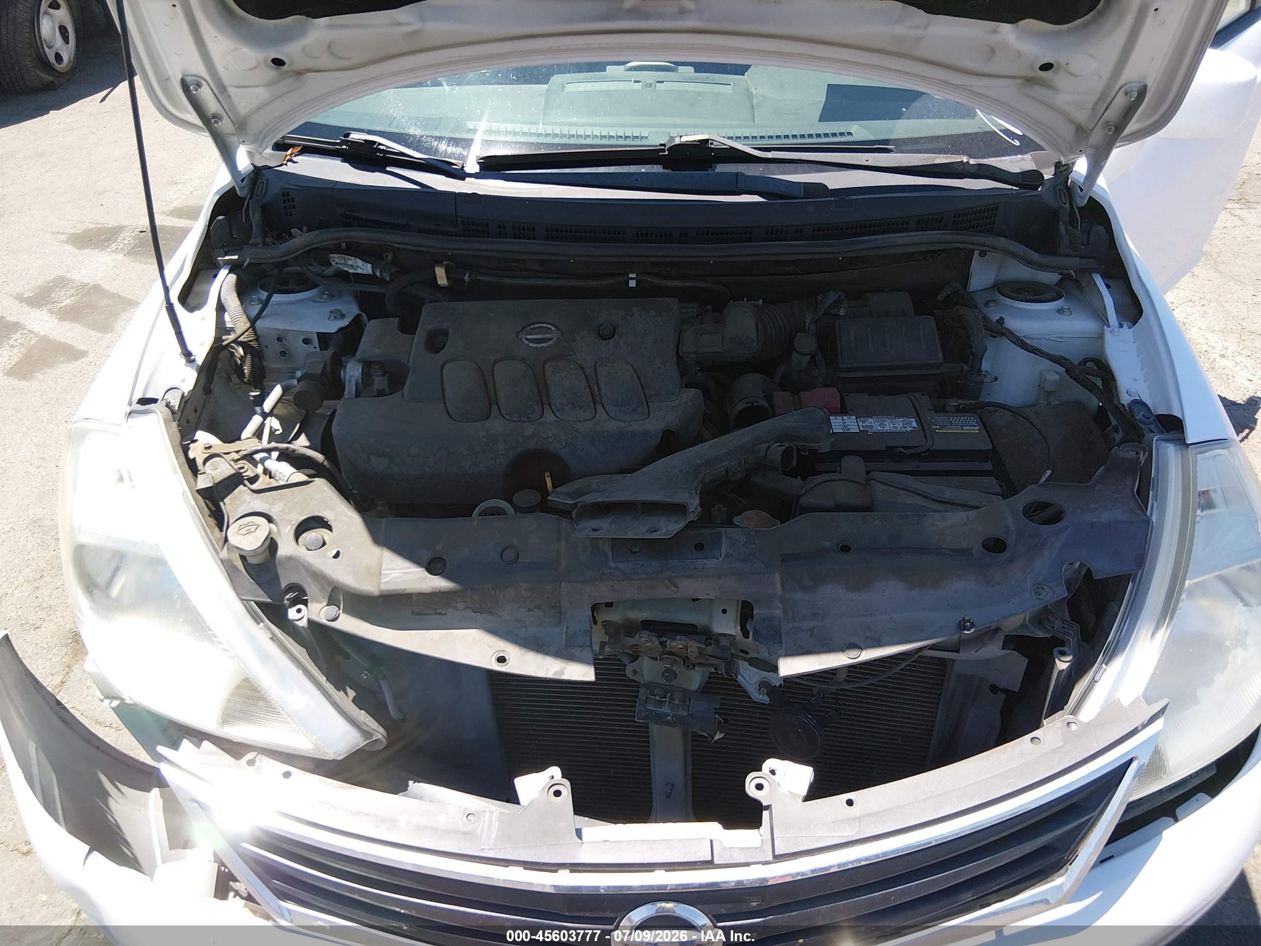 2010 Nissan Versa 1.8s White vin: 3N1BC1AP6AL413291