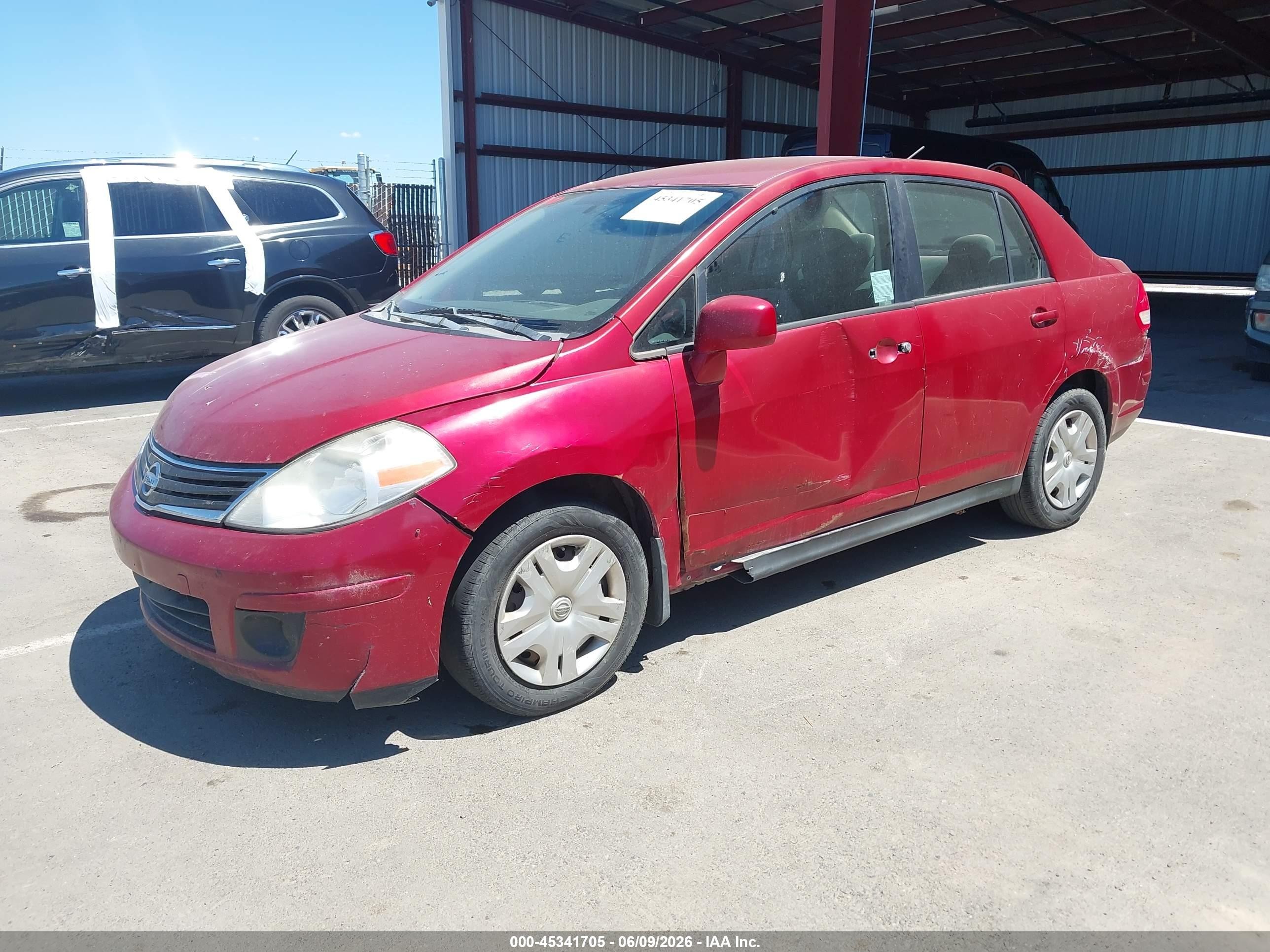 2010 Nissan Versa 1.8s Burgundy vin: 3N1BC1AP7AL431749