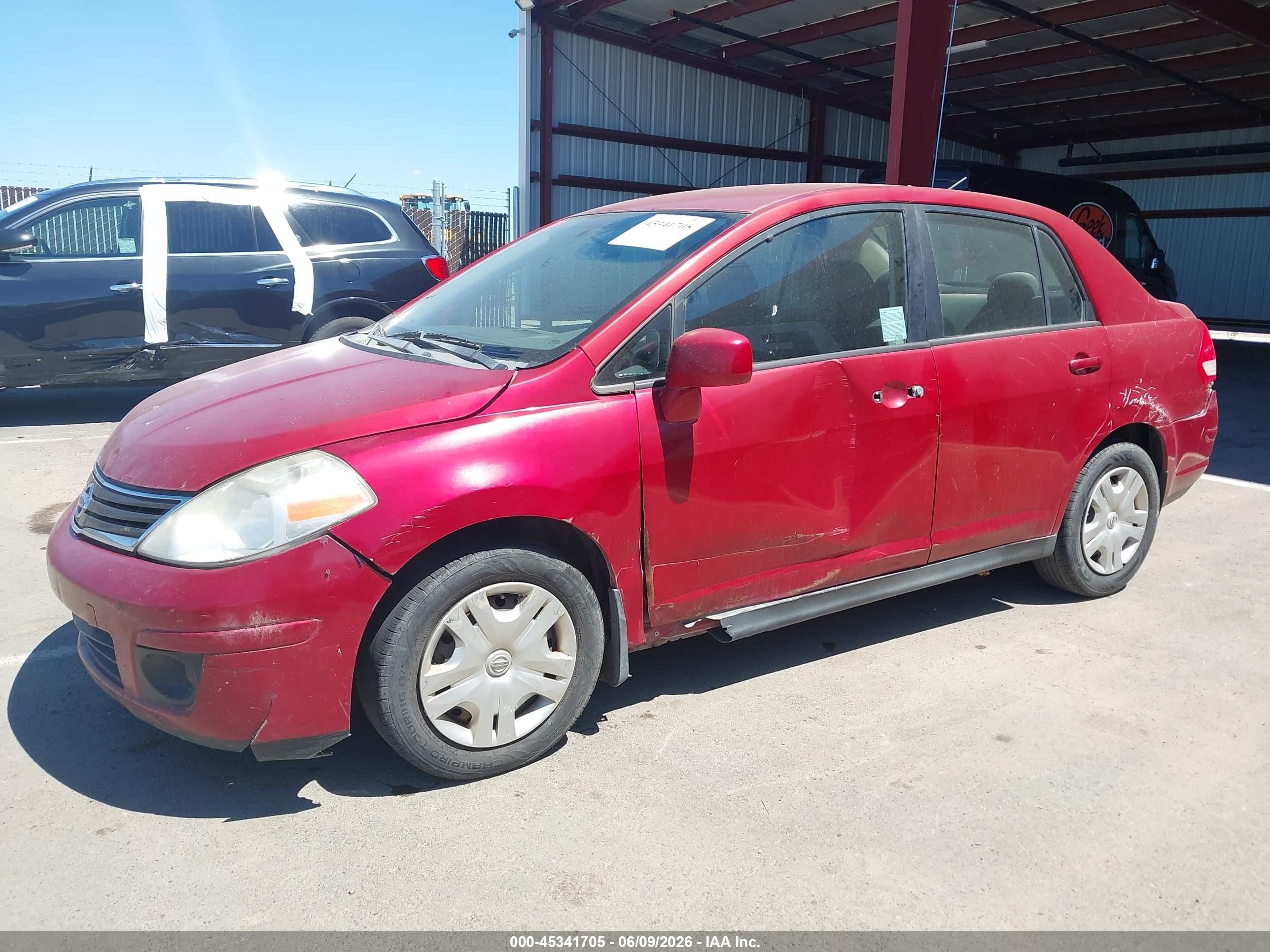 2010 Nissan Versa 1.8s Burgundy vin: 3N1BC1AP7AL431749