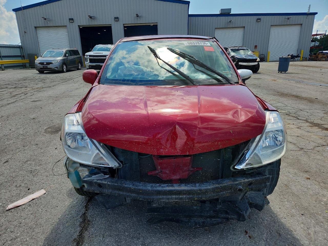 2011 Nissan Versa 1.8 S Red vin: 3N1BC1AP7BL453736