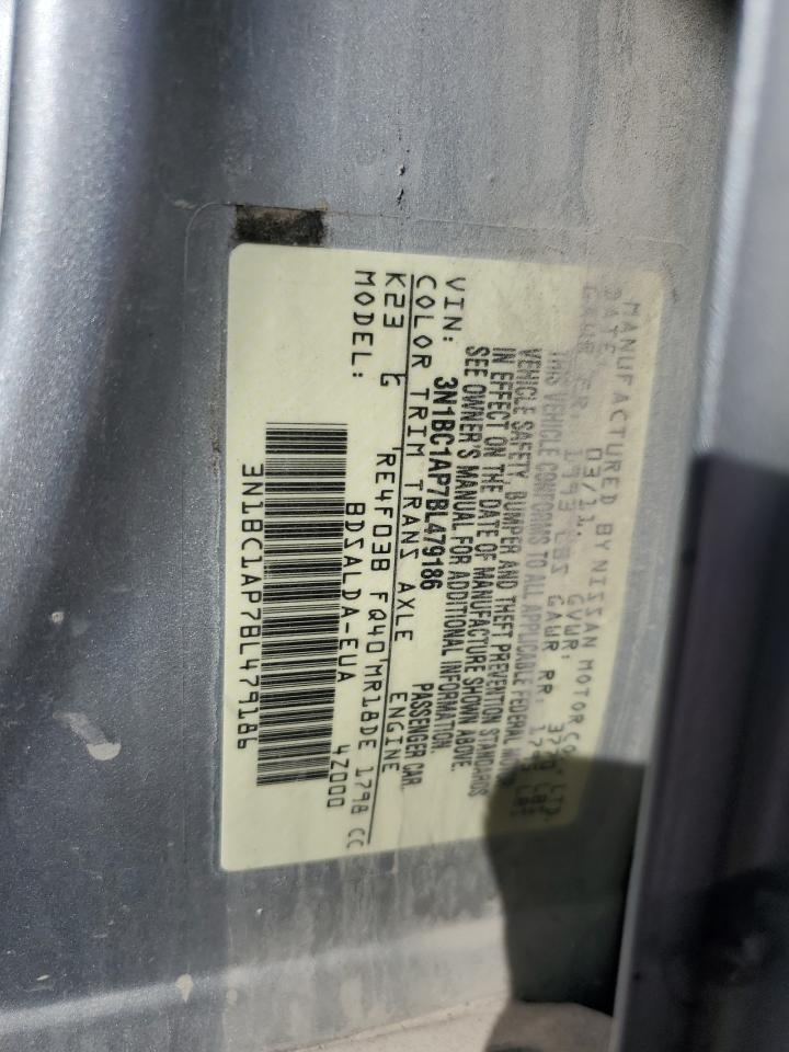2011 Nissan Versa S Silver vin: 3N1BC1AP7BL479186