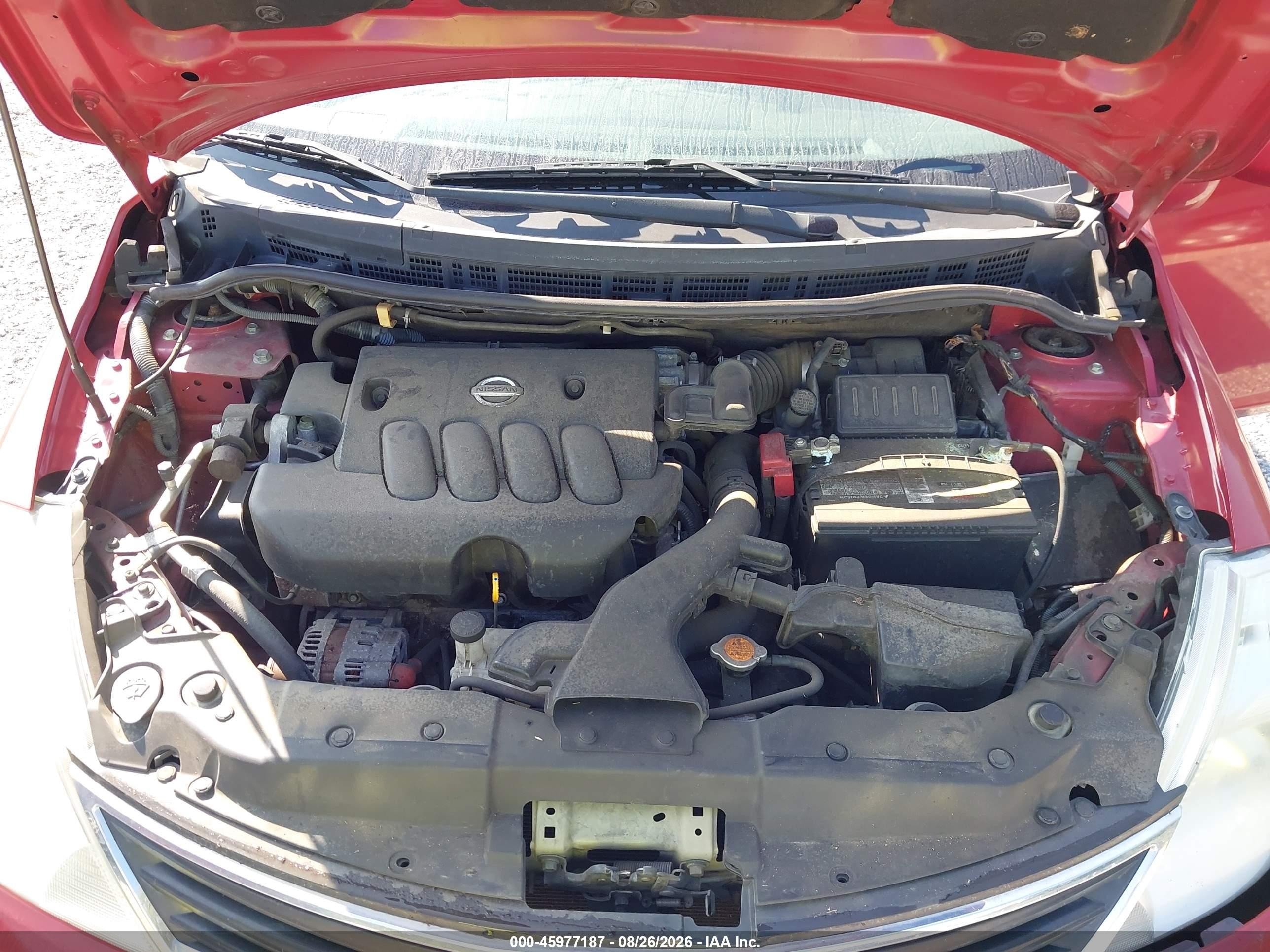 2010 Nissan Versa 1.8s Red vin: 3N1BC1AP9AL440128