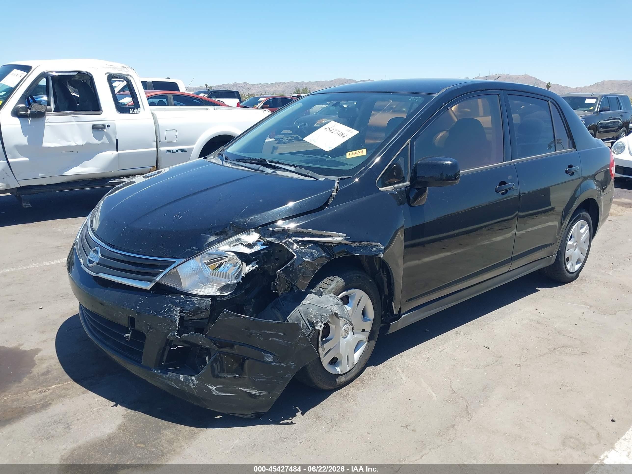 2010 Nissan Versa 1.8s Black vin: 3N1BC1APXAL422589