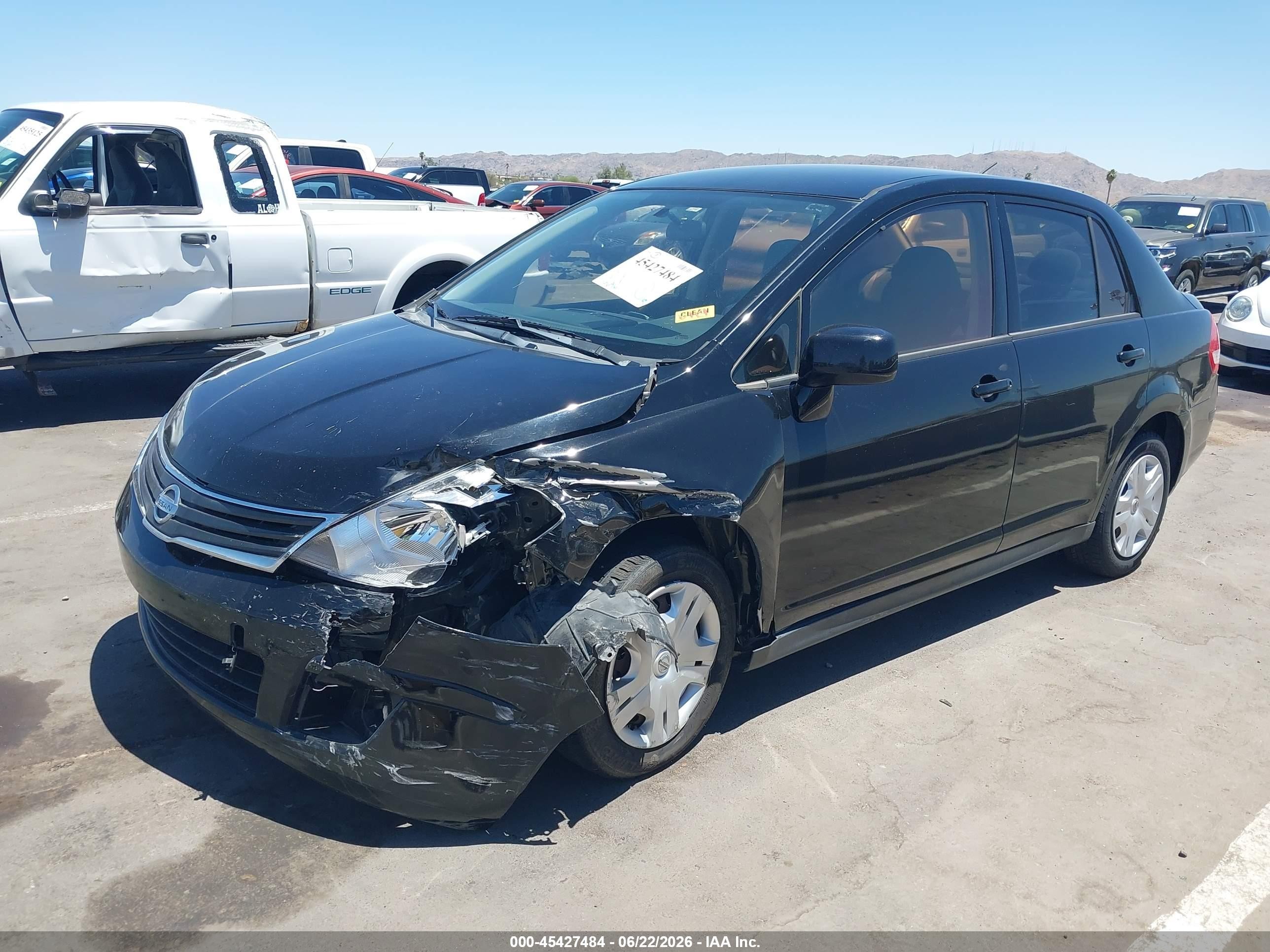 2010 Nissan Versa 1.8s Black vin: 3N1BC1APXAL422589