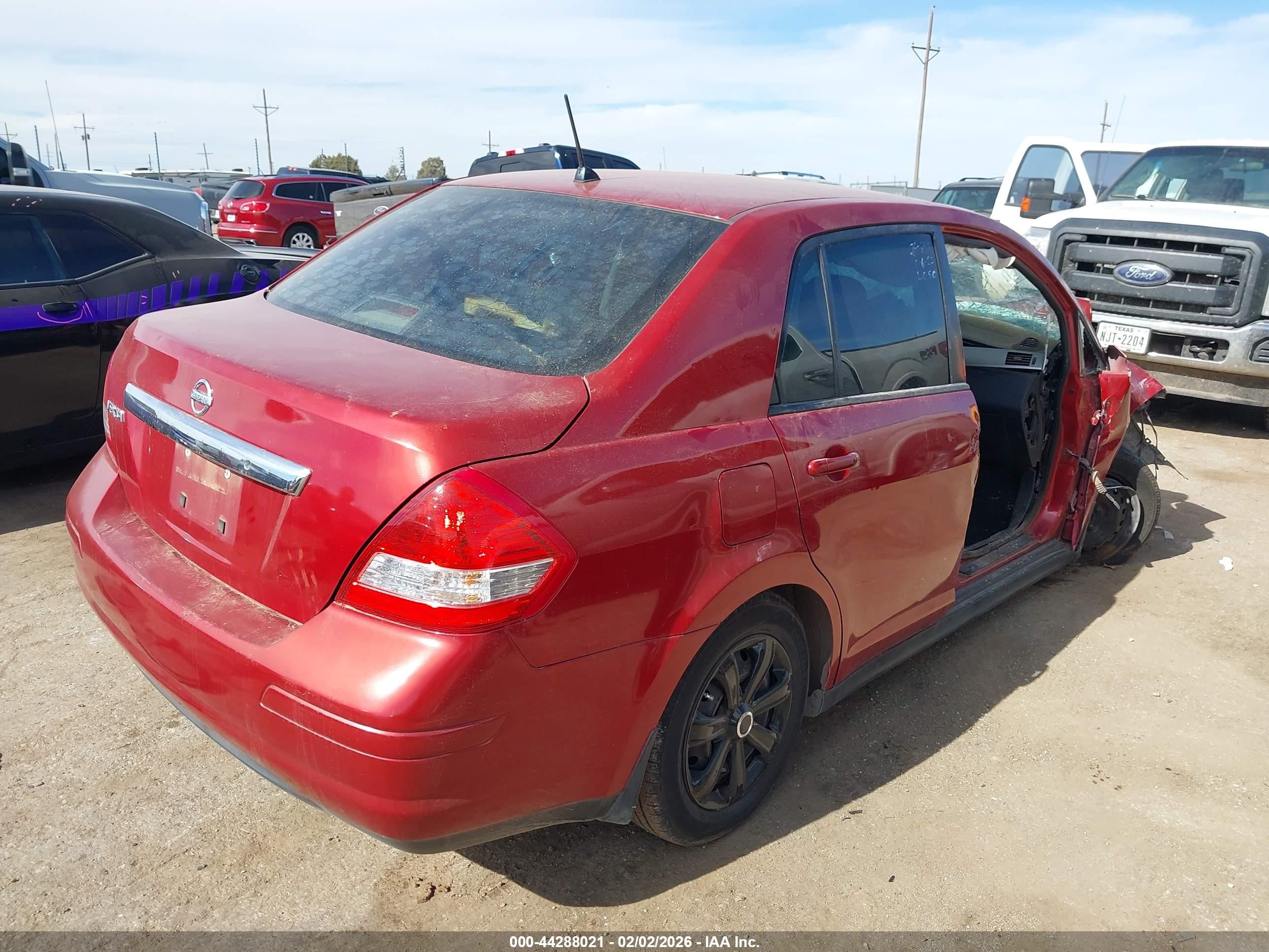 2010 Nissan Versa 1.8s Темно-бордовый vin: 3N1BC1APXAL439439