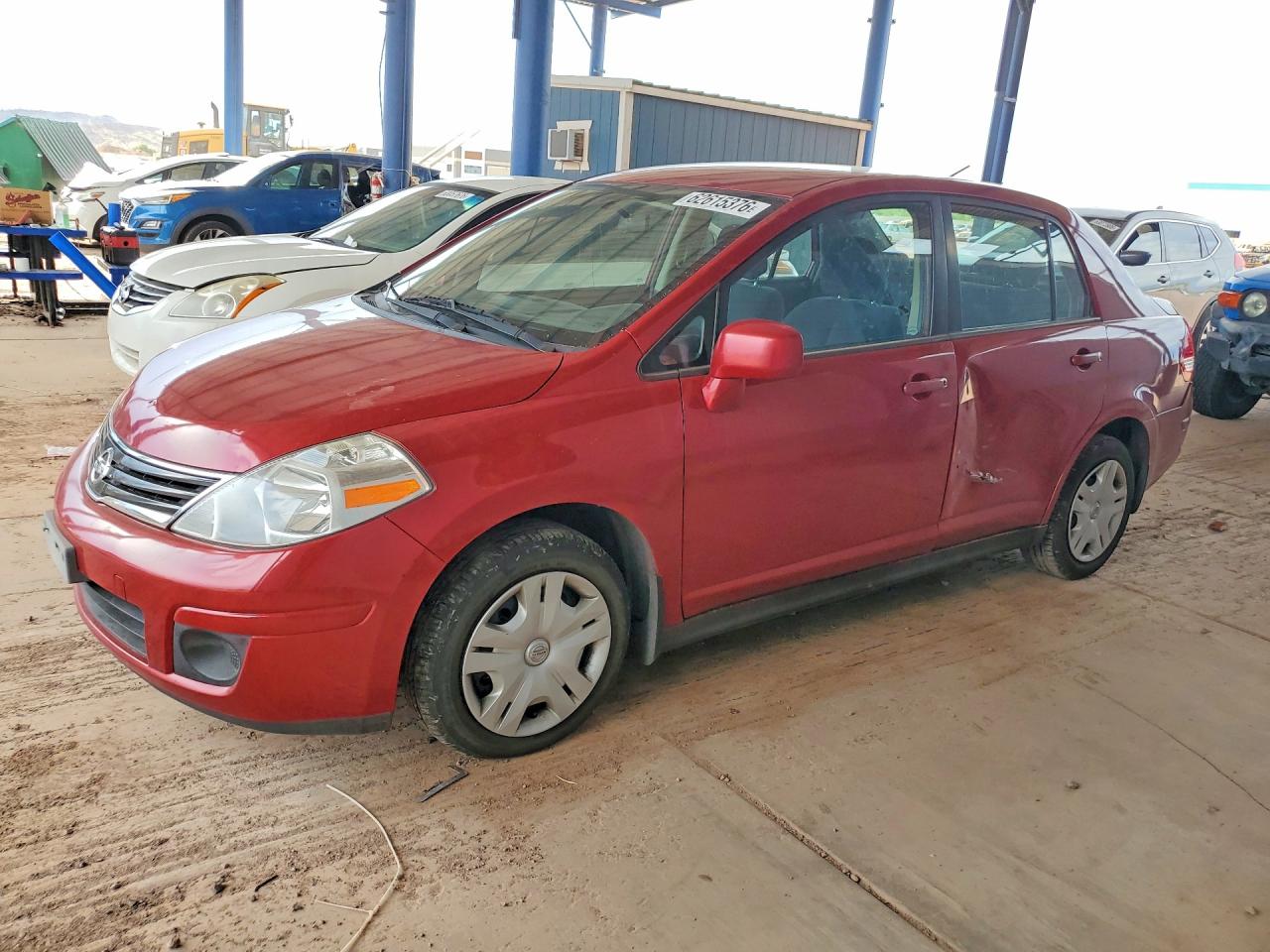 2010 Nissan Versa 1.8 S Red vin: 3N1BC1APXAL463367